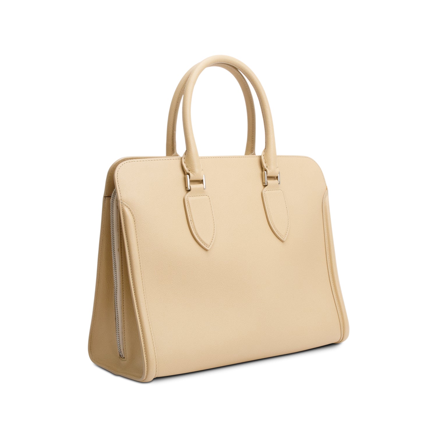 Alexander McQueen Beige Calfskin Leather Heroin Tote