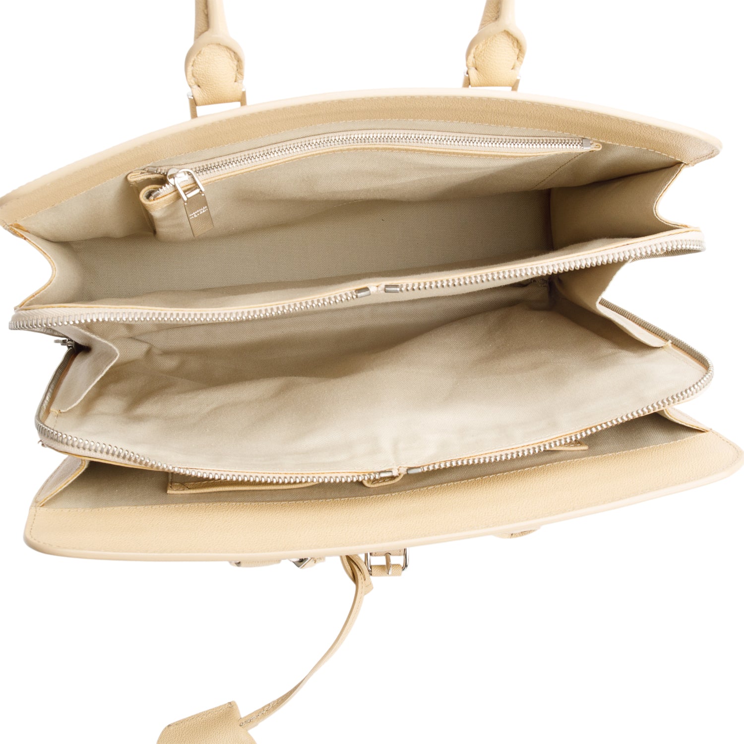 Alexander McQueen Beige Calfskin Leather Heroin Tote