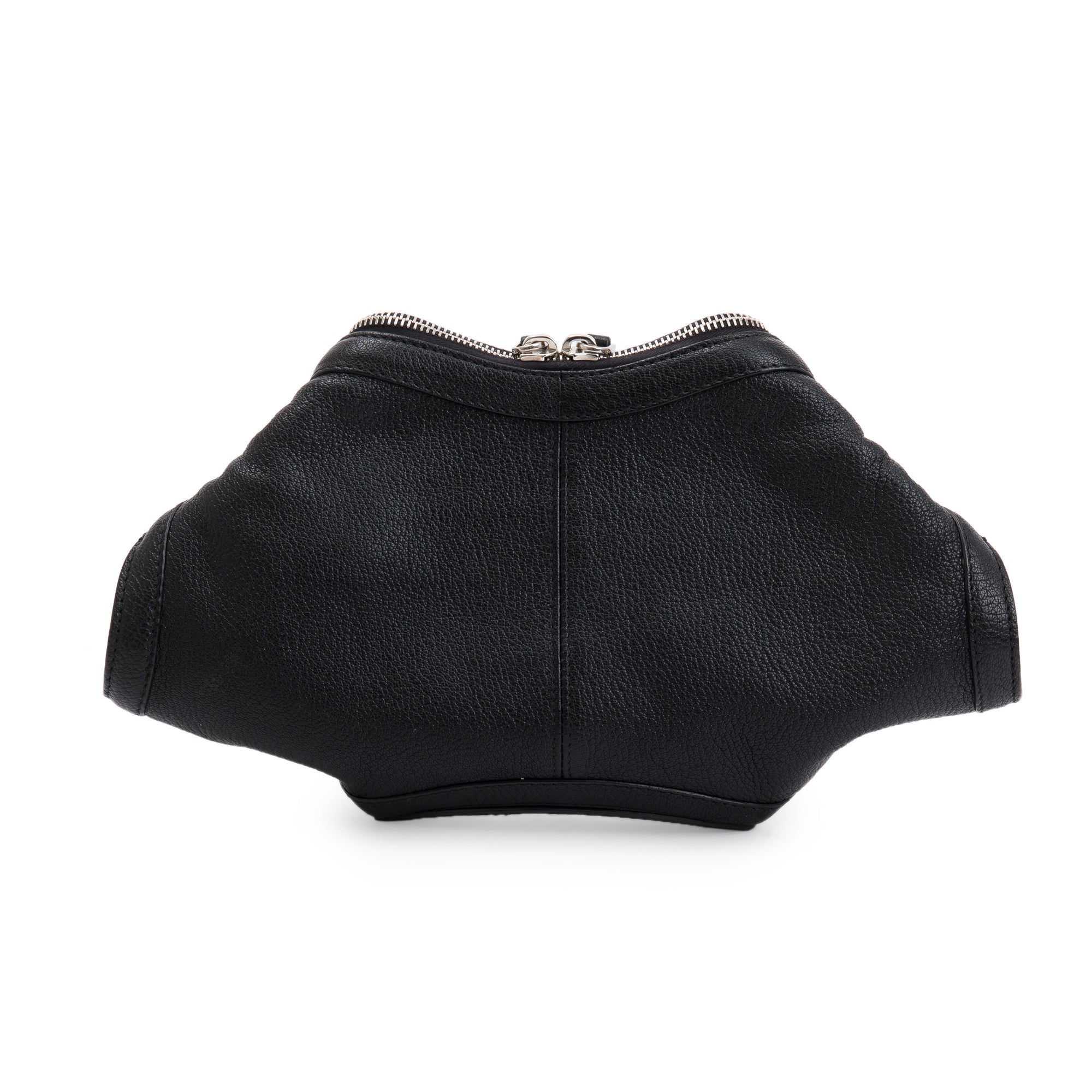 Alexander McQueen Black Calfkskin Leather De Manta Clutch