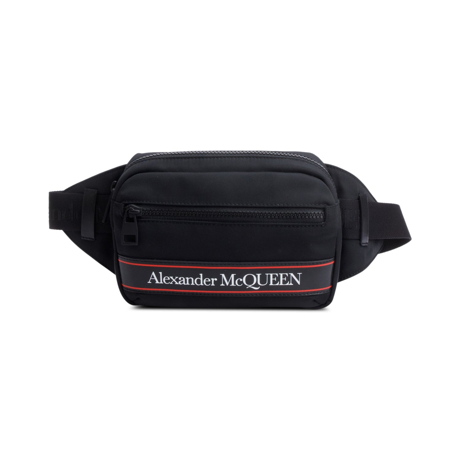 Alexander McQueen Black Nylon Logo Belt Bag