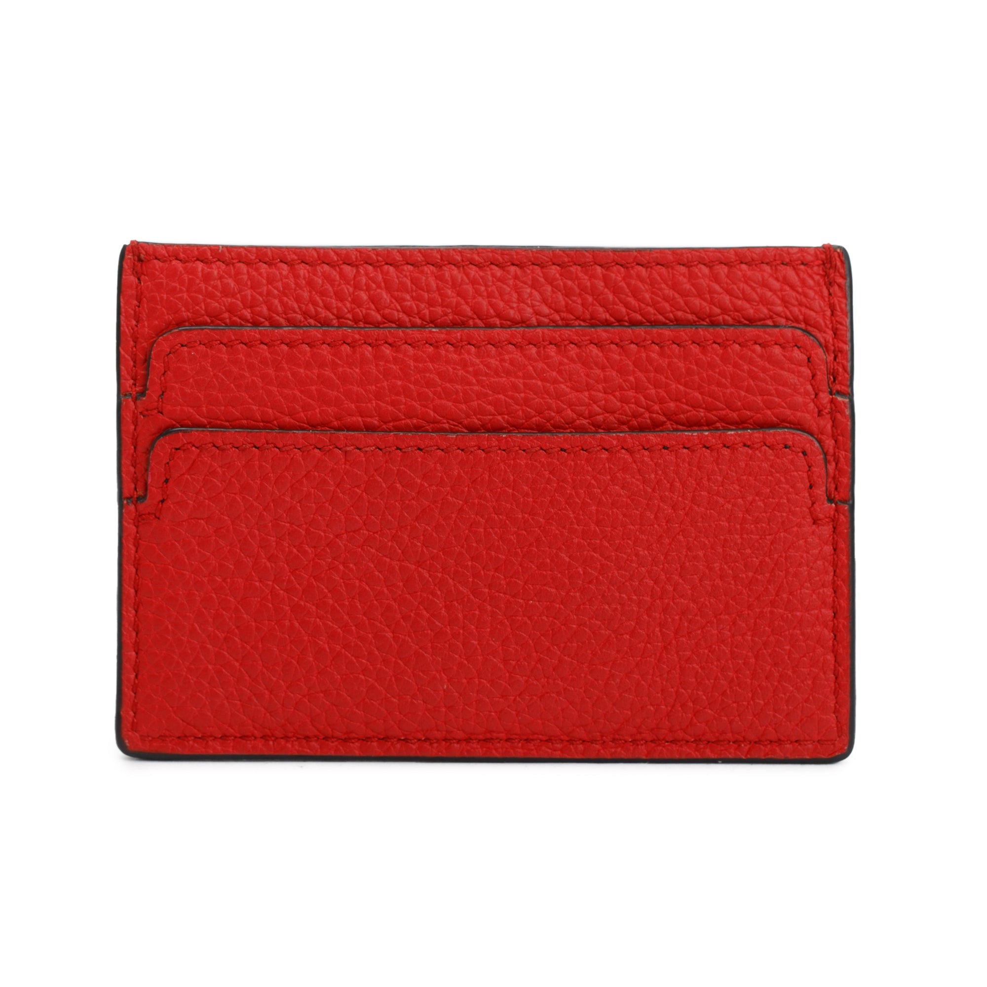 Alexander McQueen Red Leather Skull Card Holder