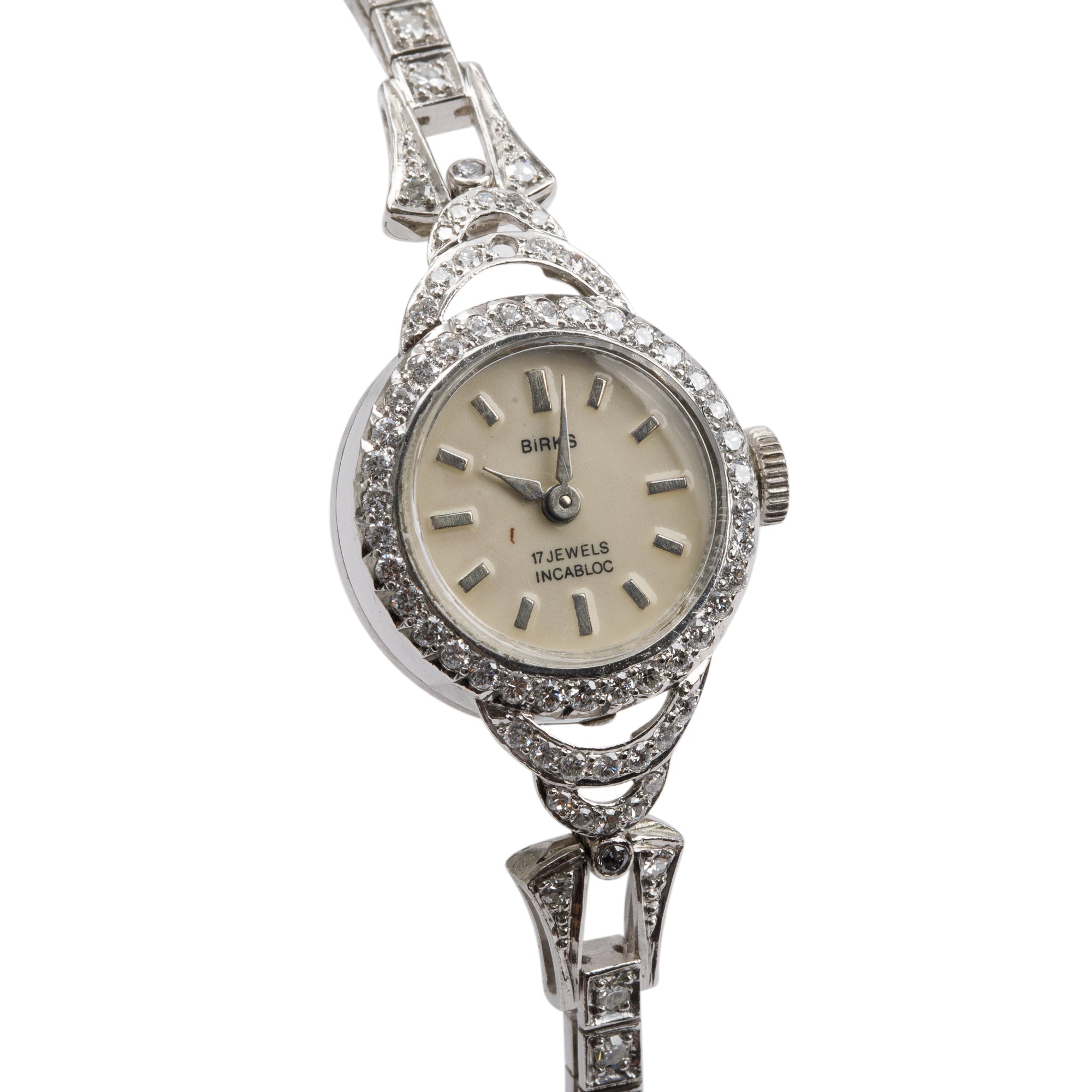 Antique Birks Platinum & Diamond Watch