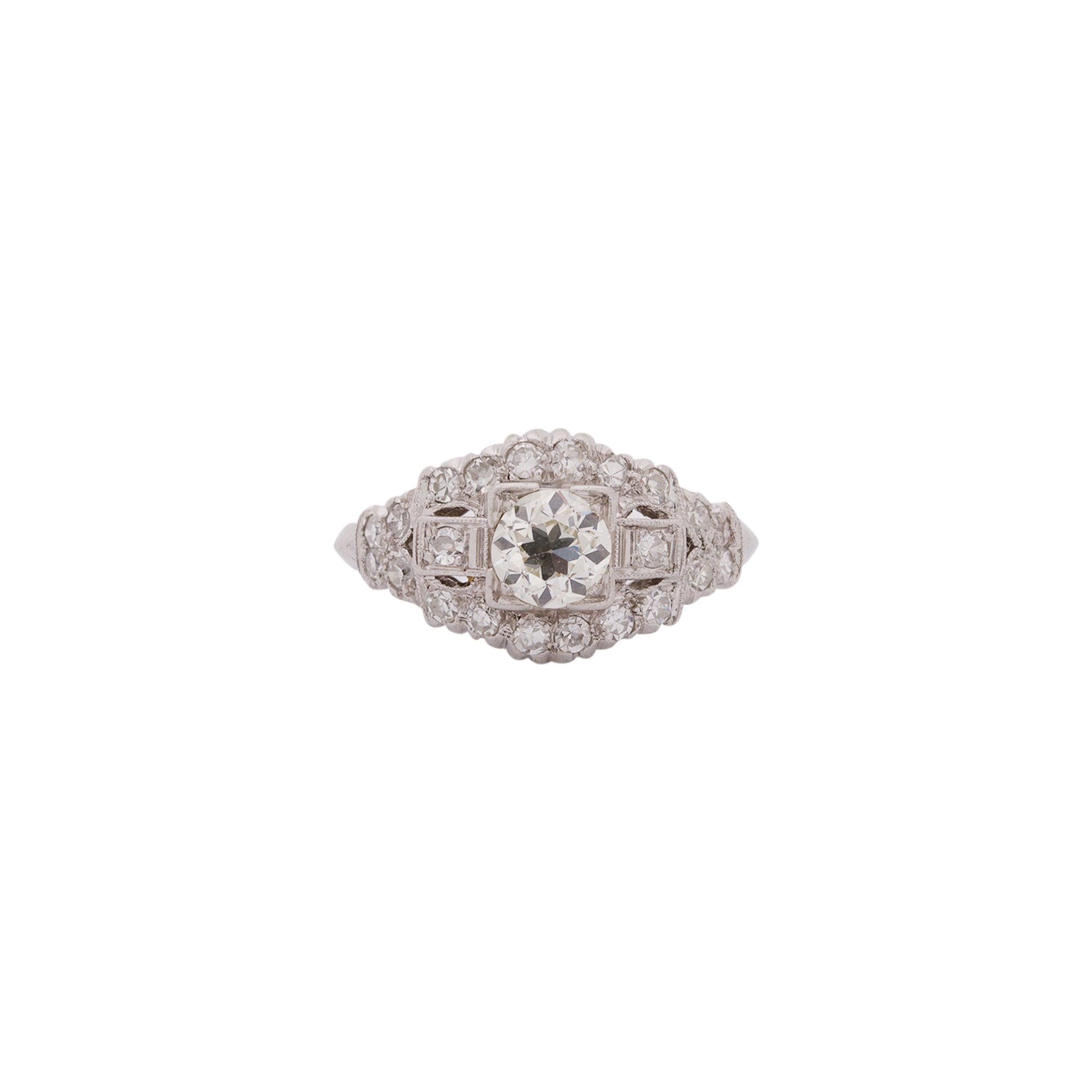 Antique Platinum Diamond Engagement Ring