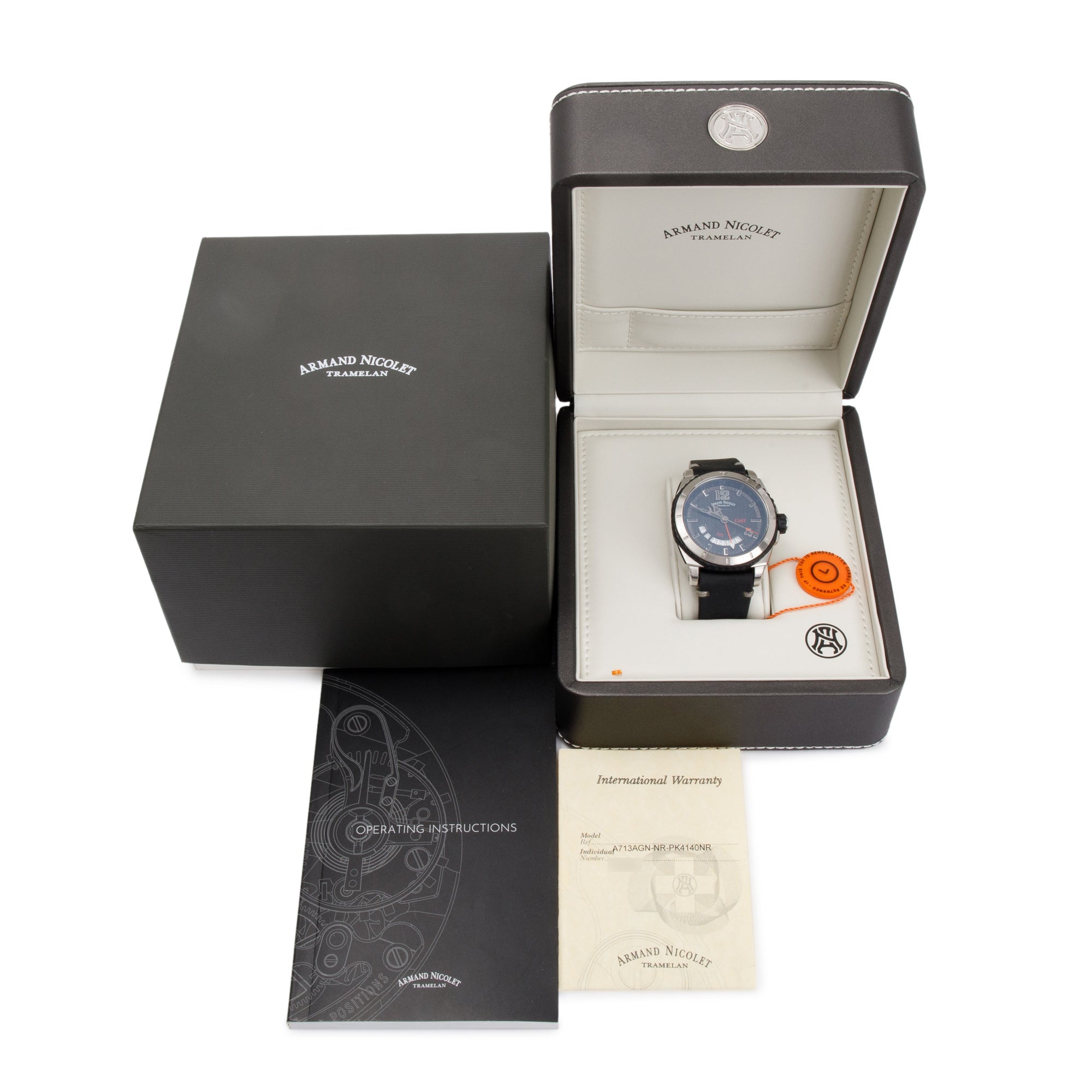 Armand Nicolet Stainless Steel S05-3 44MM Automatic Watch w/ Box & Papers