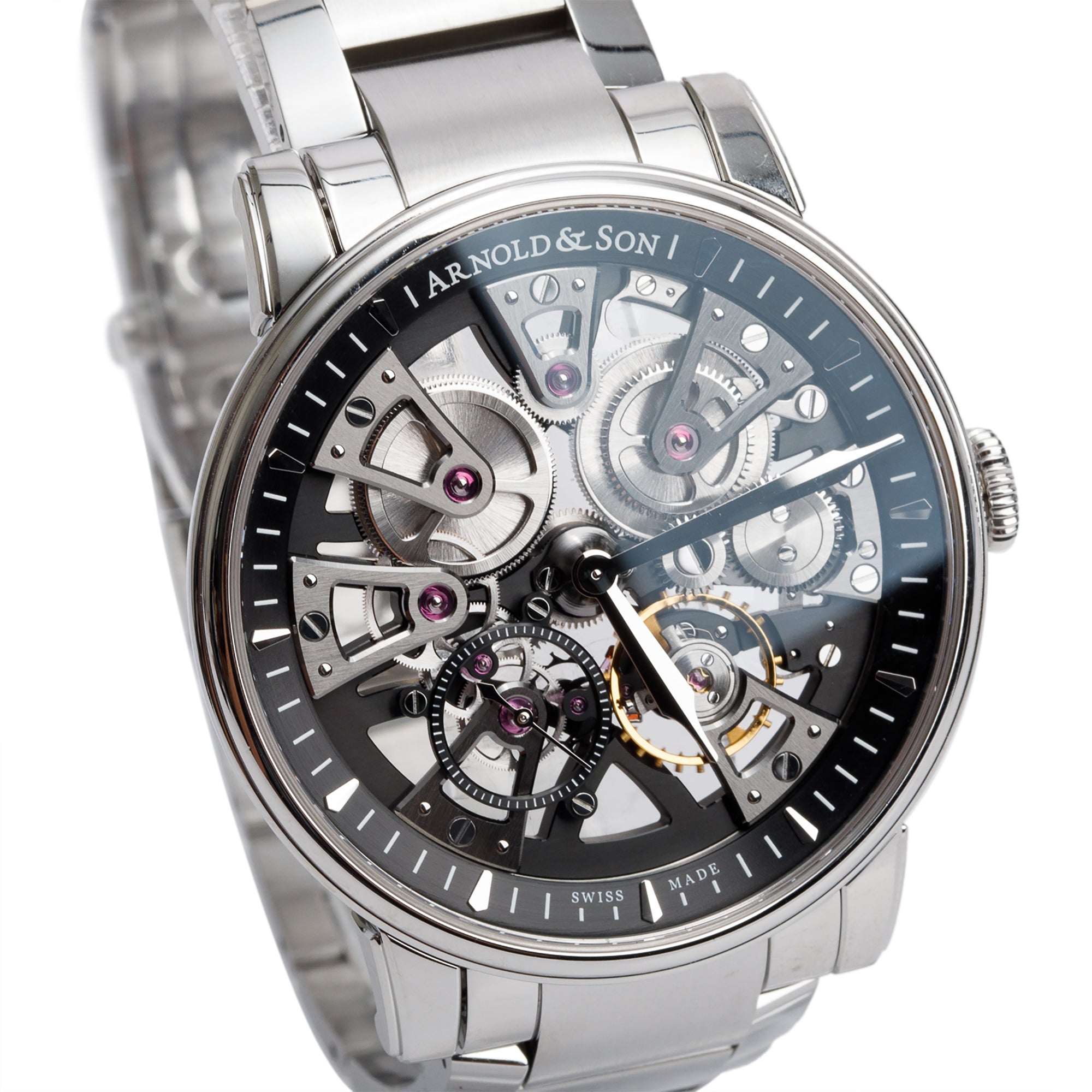 Arnold & Son Stainless Steel Nebula 41 MM Manual Watch