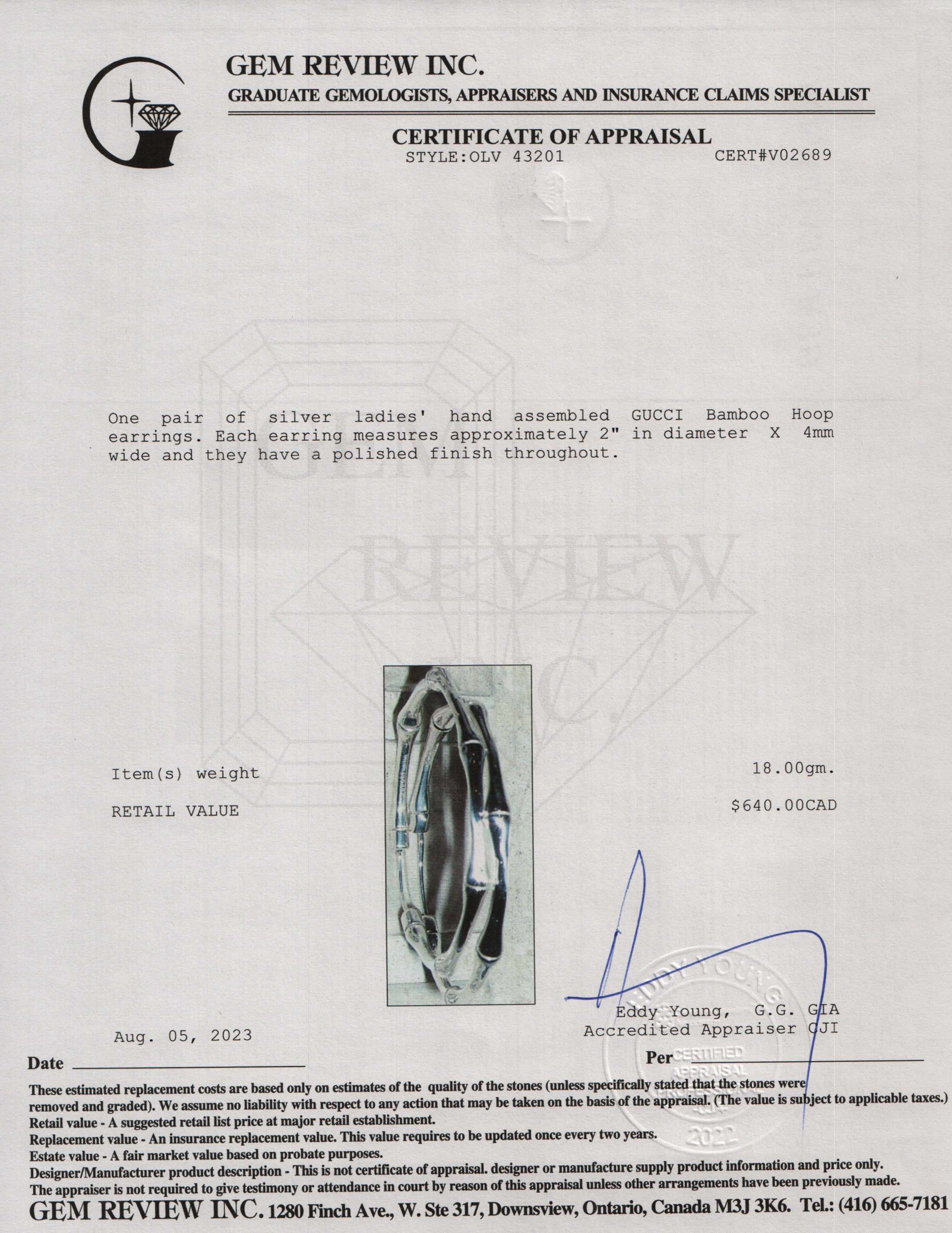 Gucci Bamboo Hoop Earrings