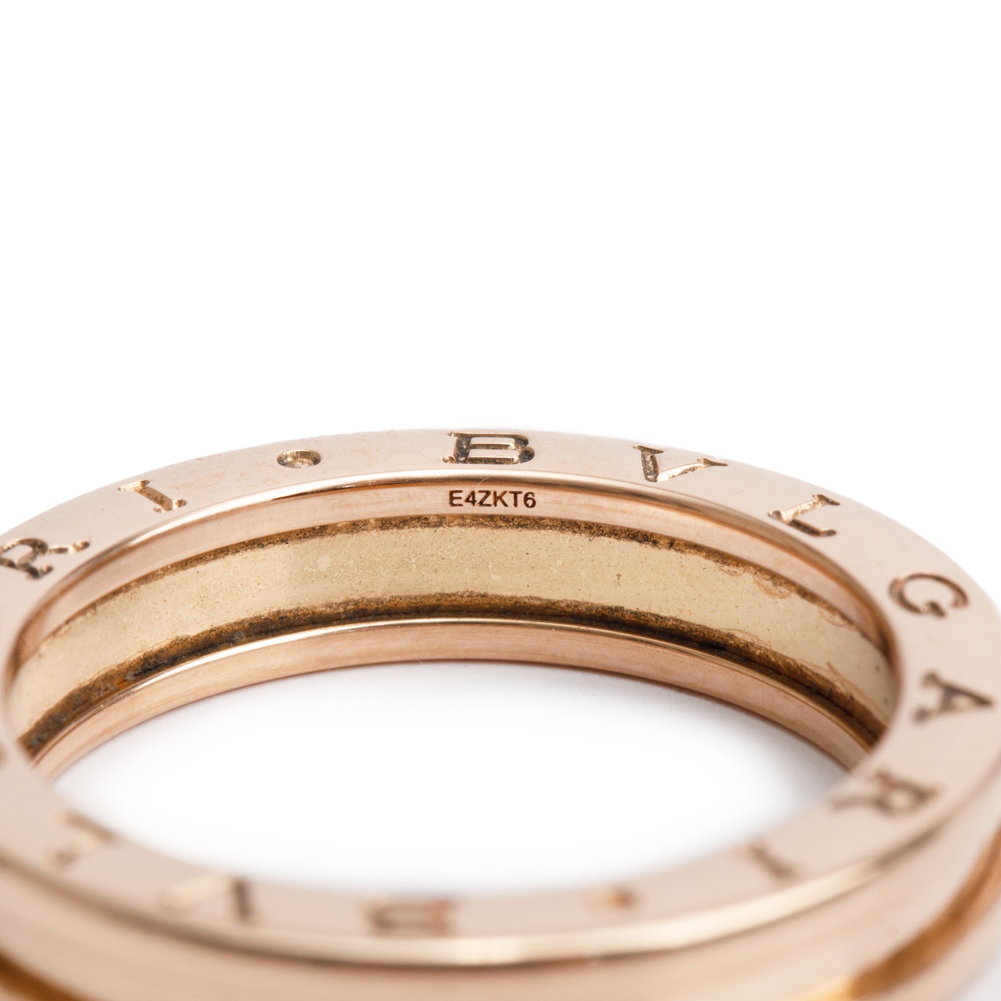 BVLGARI 18k Rose Gold B.Zero1 1-Band Ring, Size 60 9.25