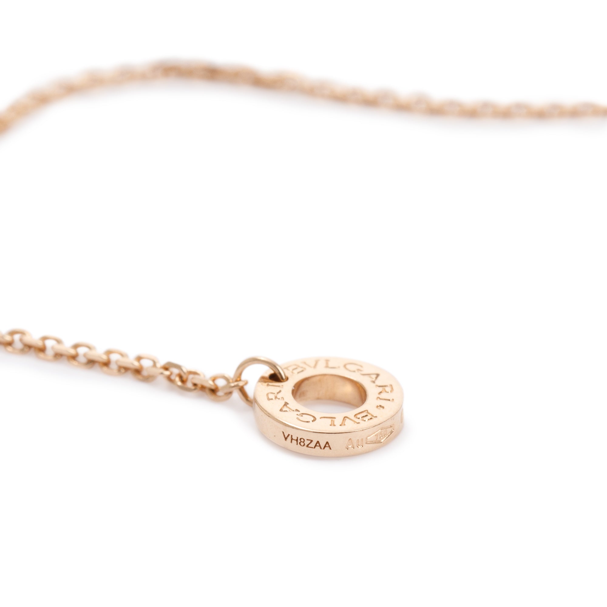 BVLGARI 18k Rose Gold Mother of Pearl & Diamond Diva's Dream Pendant Necklace w/ Box & Certificate