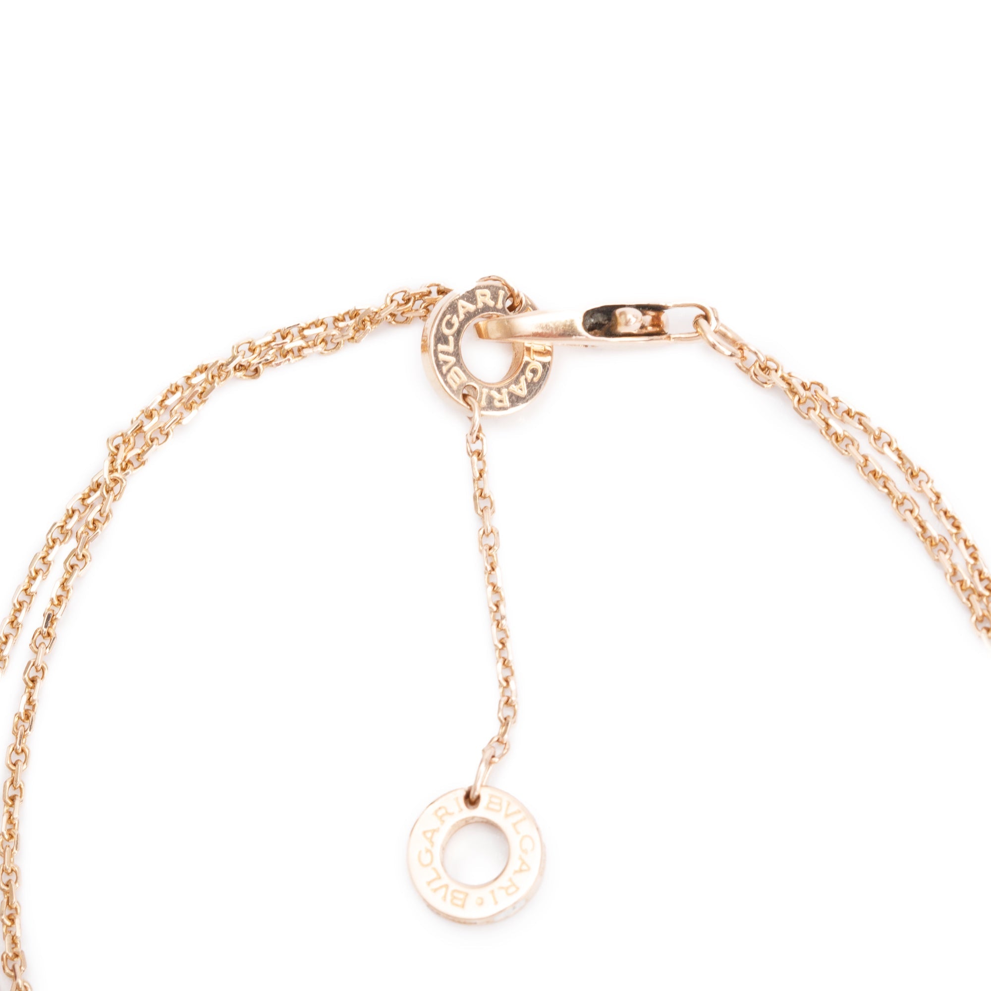 BVLGARI 18k Rose Gold Pave Diamond Diva's Dream Bracelet w/ Box & Certificate