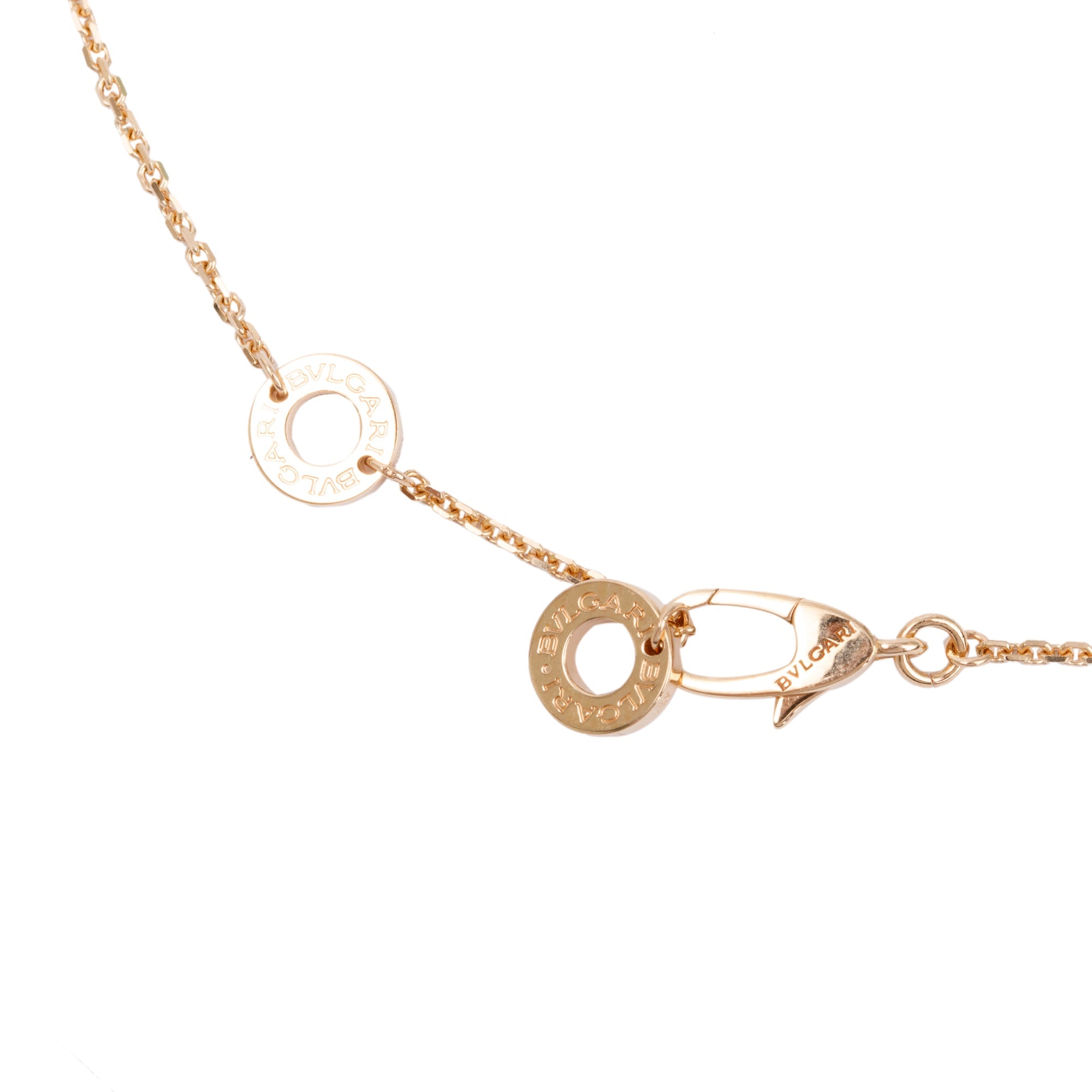 BVLGARI 18k Rose Gold Pink Sapphire & Diamond Diva's Dream Pendant Necklace