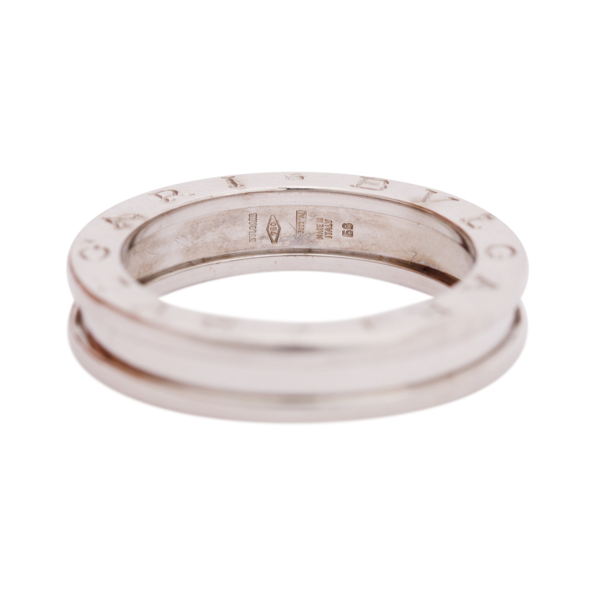 BVLGARI 18k White Gold B.Zero1 One-Band Ring