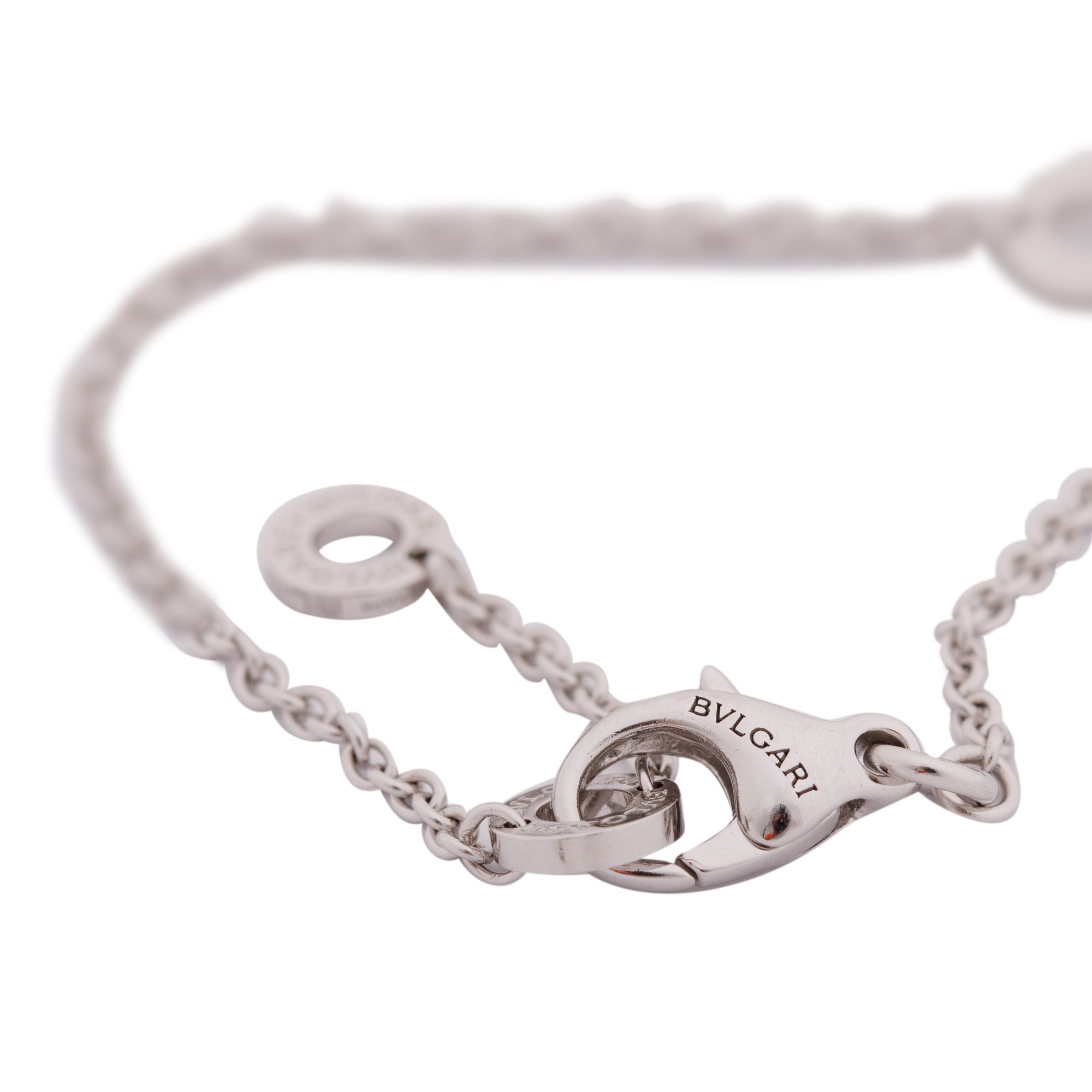 BVLGARI 18k White Gold Diamond B.Zero1 Bracelet w/ Certificate