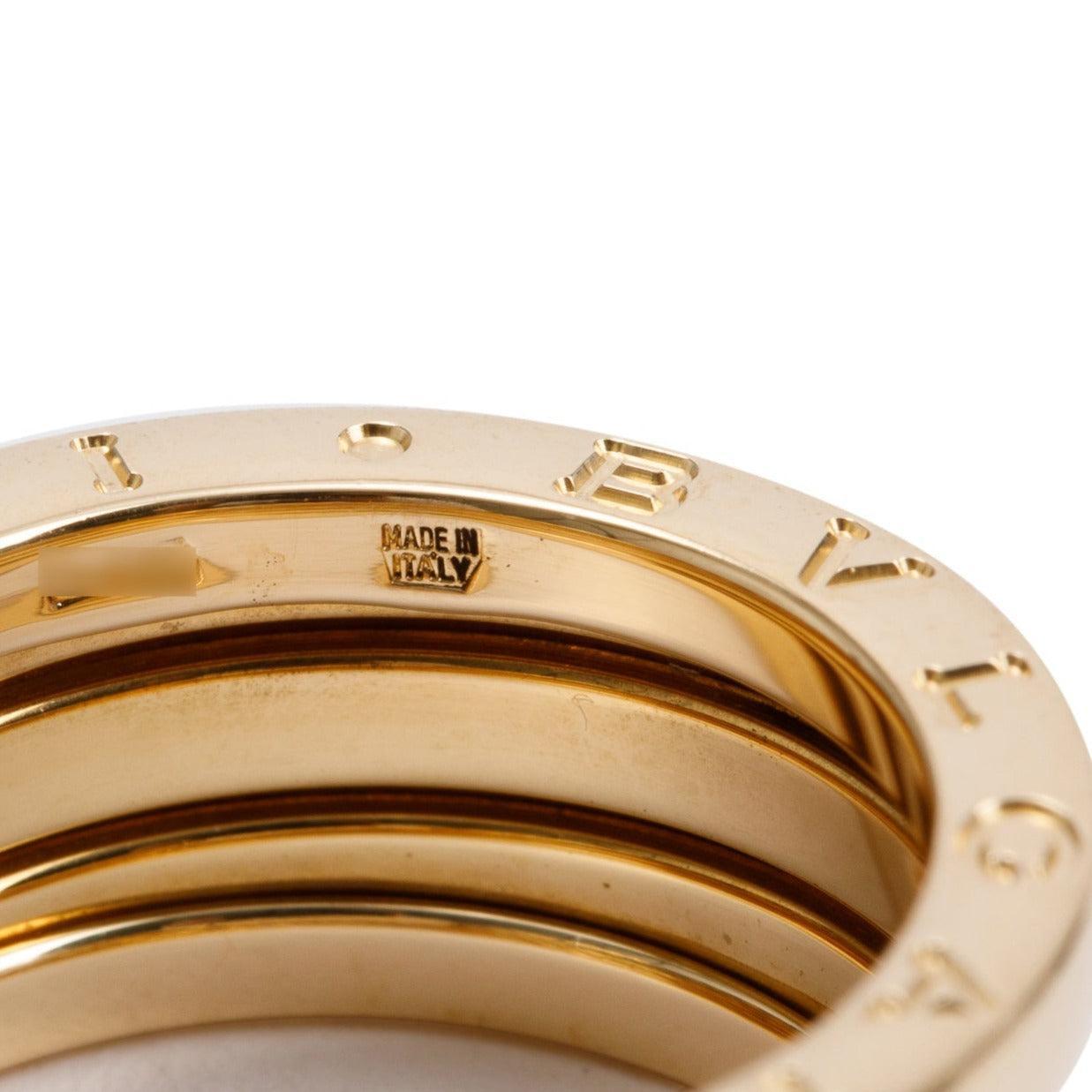 BVLGARI 18k Yellow Gold B.Zero1 3-Band Ring, Size 52 6