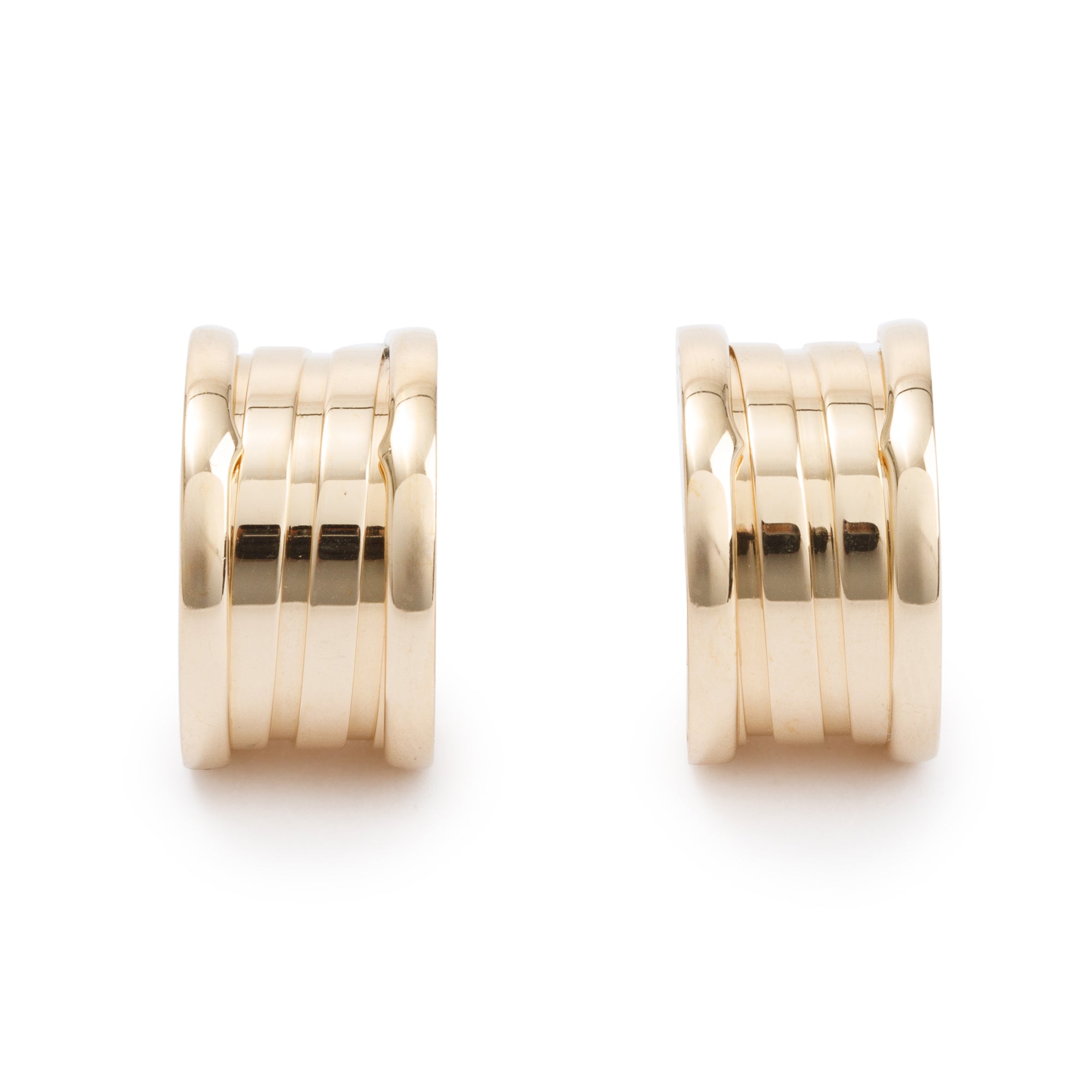 BVLGARI 18k Yellow Gold B.Zero1 Hoop Earrings