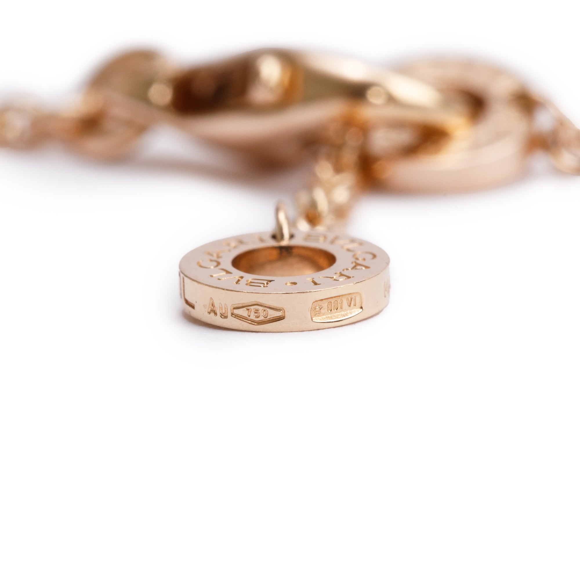 BVLGARI 2022 18k Rose Gold Malachite & Mother of Pearl Diva's Dream Bracelet w/ Pouch & Certificate