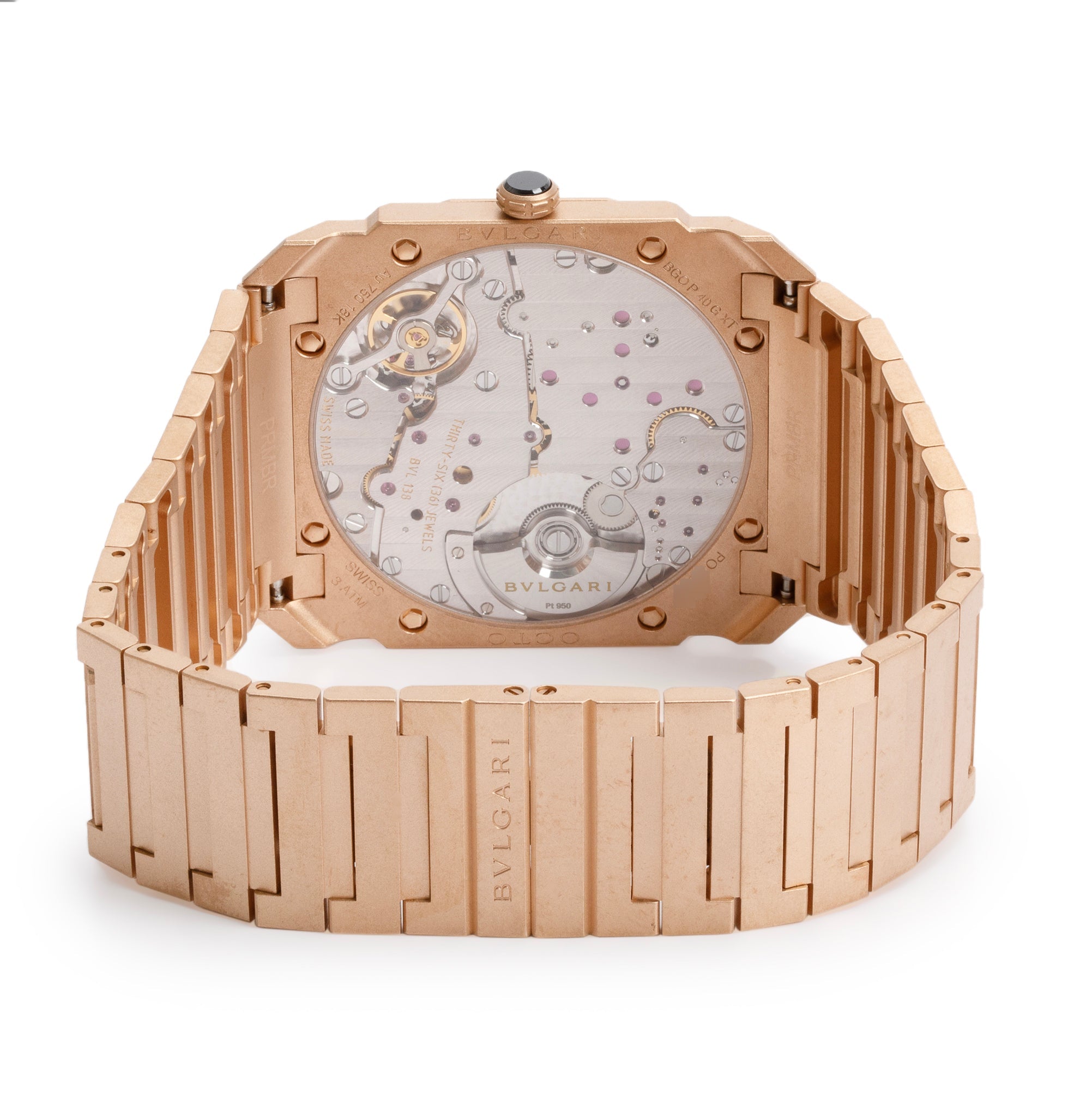 BVLGARI 2022 18k Rose Gold Octo Finissimo 40 MM Automatic Watch w/ Certificate