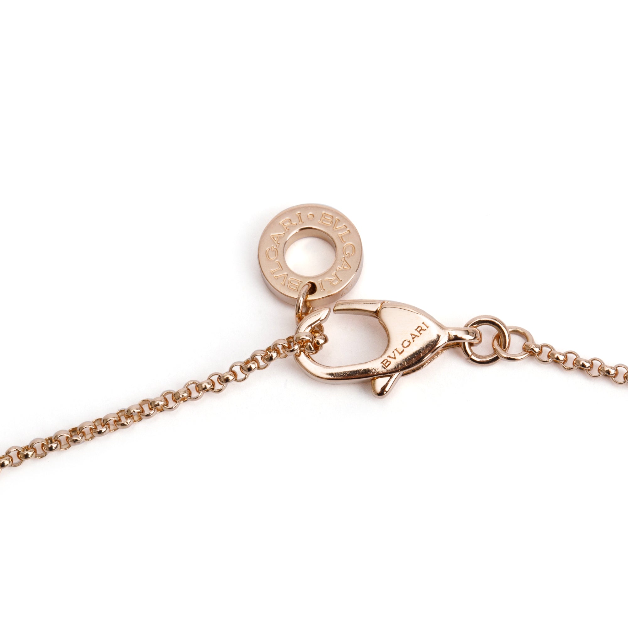 BVLGARI 2023 18k Rose Gold B.Zero1 Pendant Necklace w/ Box & Certificate