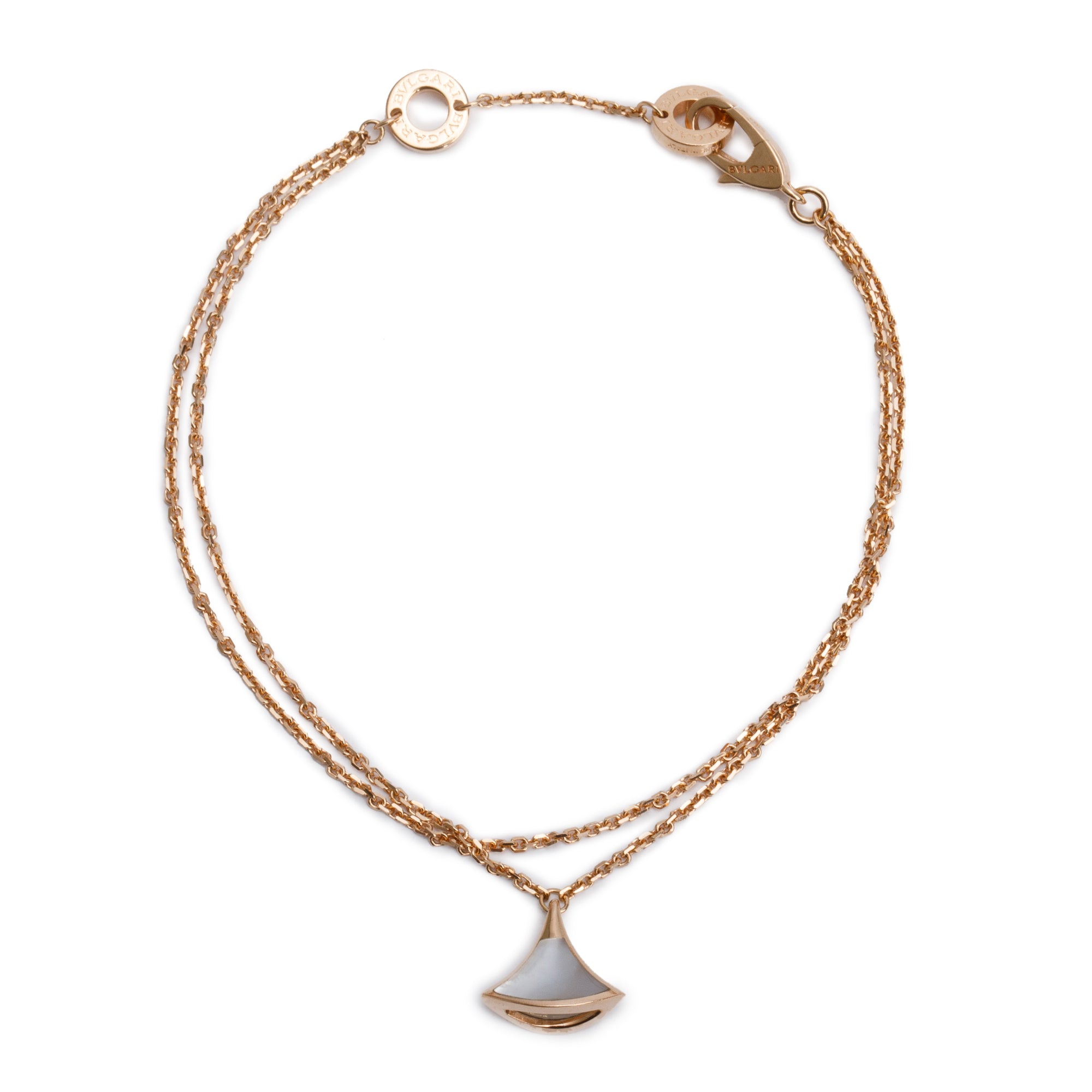 BVLGARI 2024 18k Rose Gold Pave Diamond Diva's Dream Bracelet w/ Pouch & Certificate