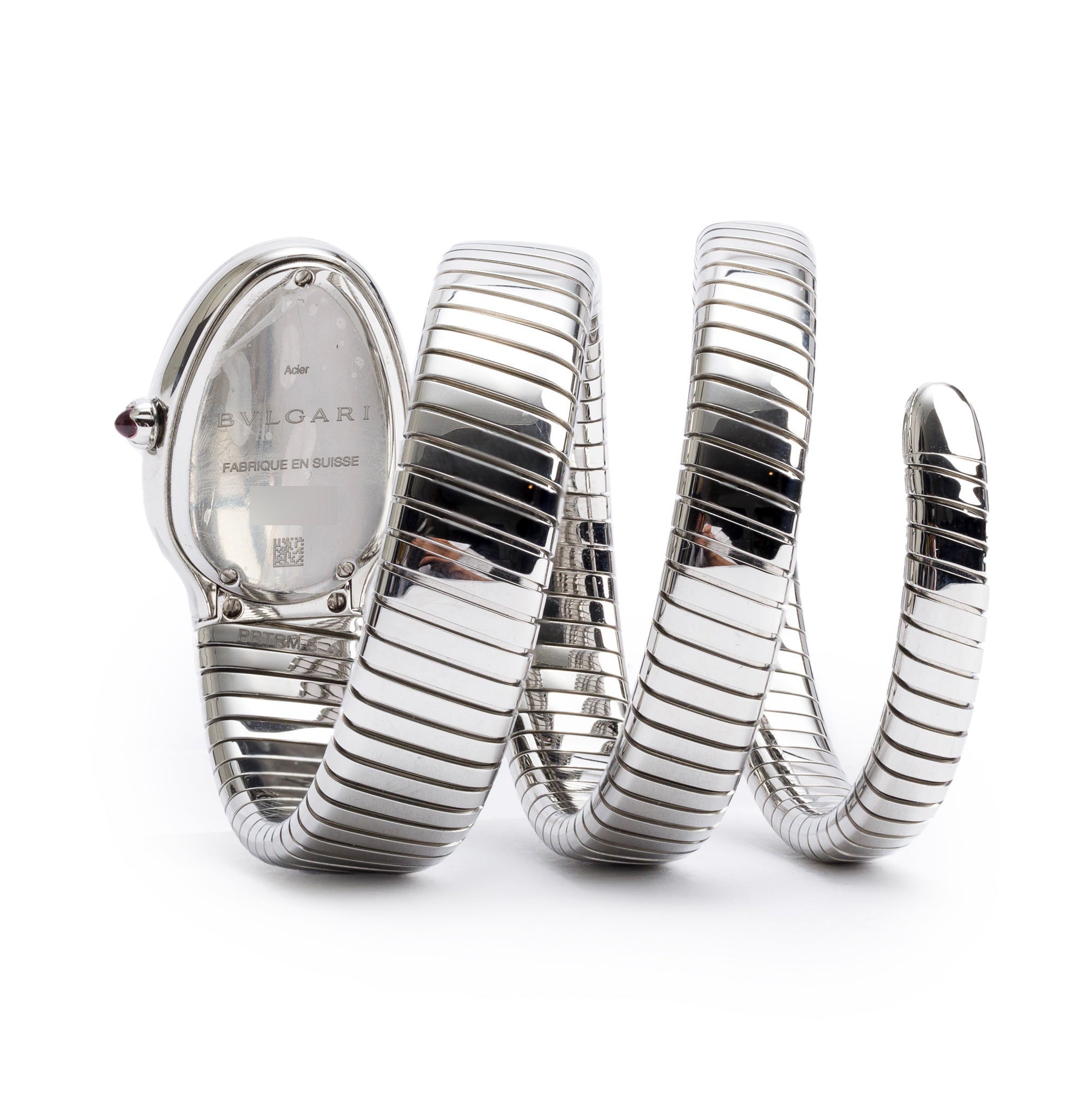 BVLGARI 2025 Stainless Steel Serpenti Tubogas Watch 101911 w/ Box & Papers