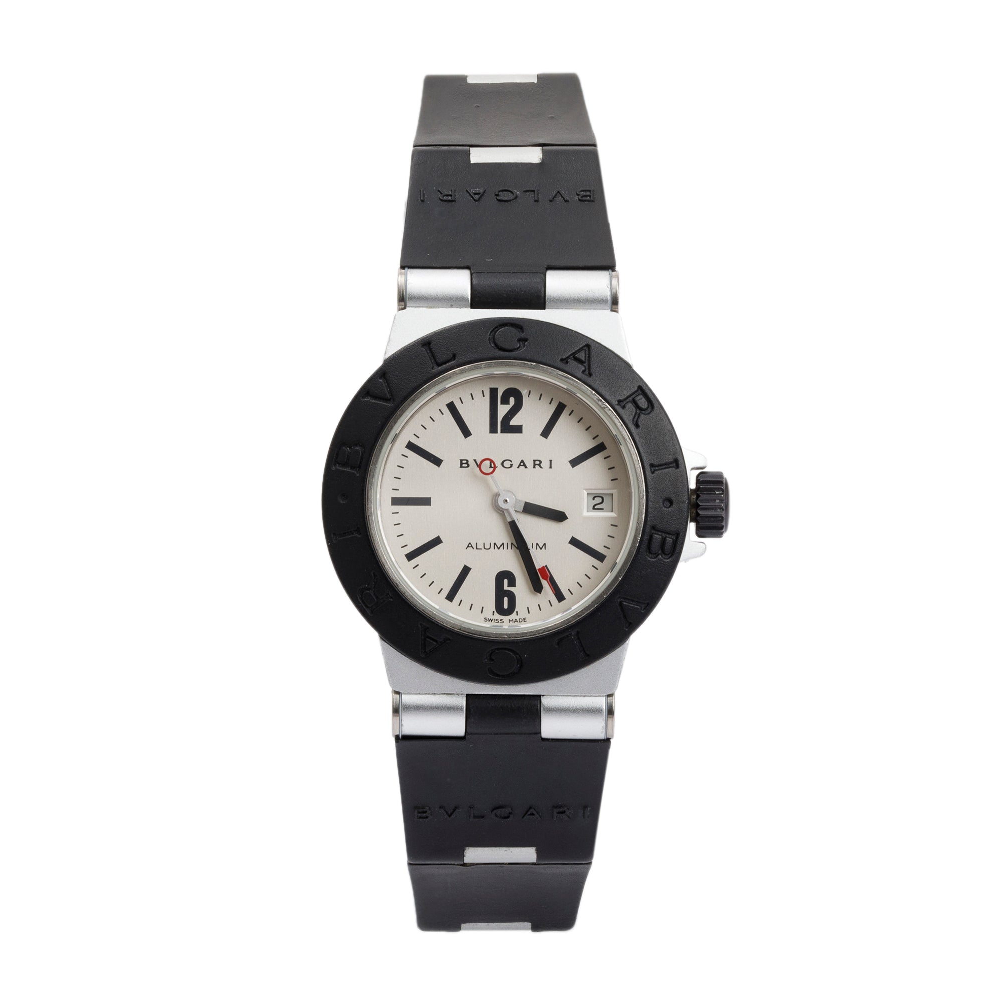 BVLGARI Aluminum Diagono 29 MM Quartz Watch w/ Box & Papers