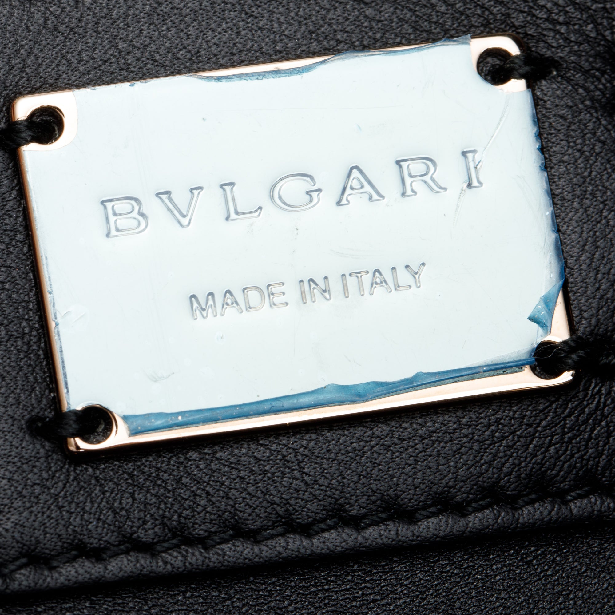 BVLGARI Black Calfskin Leather Serpenti Cabochon Large Shopping Bag w/ Authenticity Card