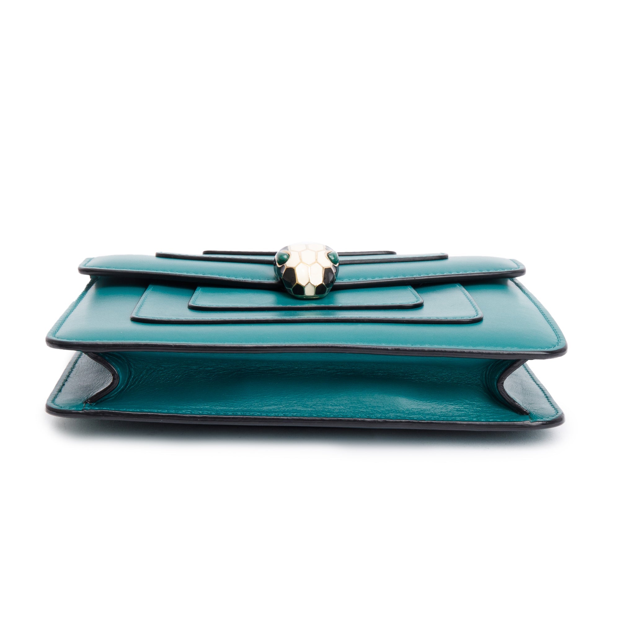 BVLGARI Green Calfskin Leather Serpenti Forever Crossbody Bag w/ Receipt