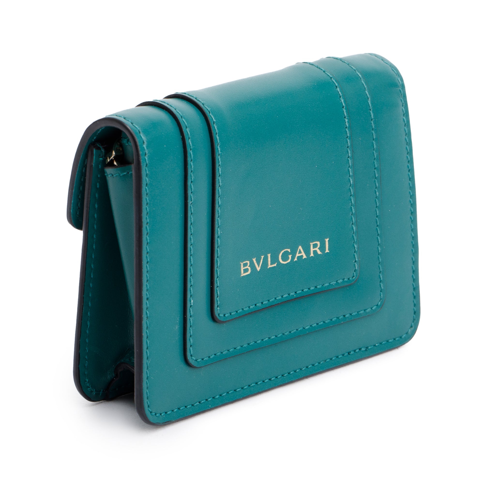 BVLGARI Green Calfskin Leather XXS Serpenti Forever Chain Bag