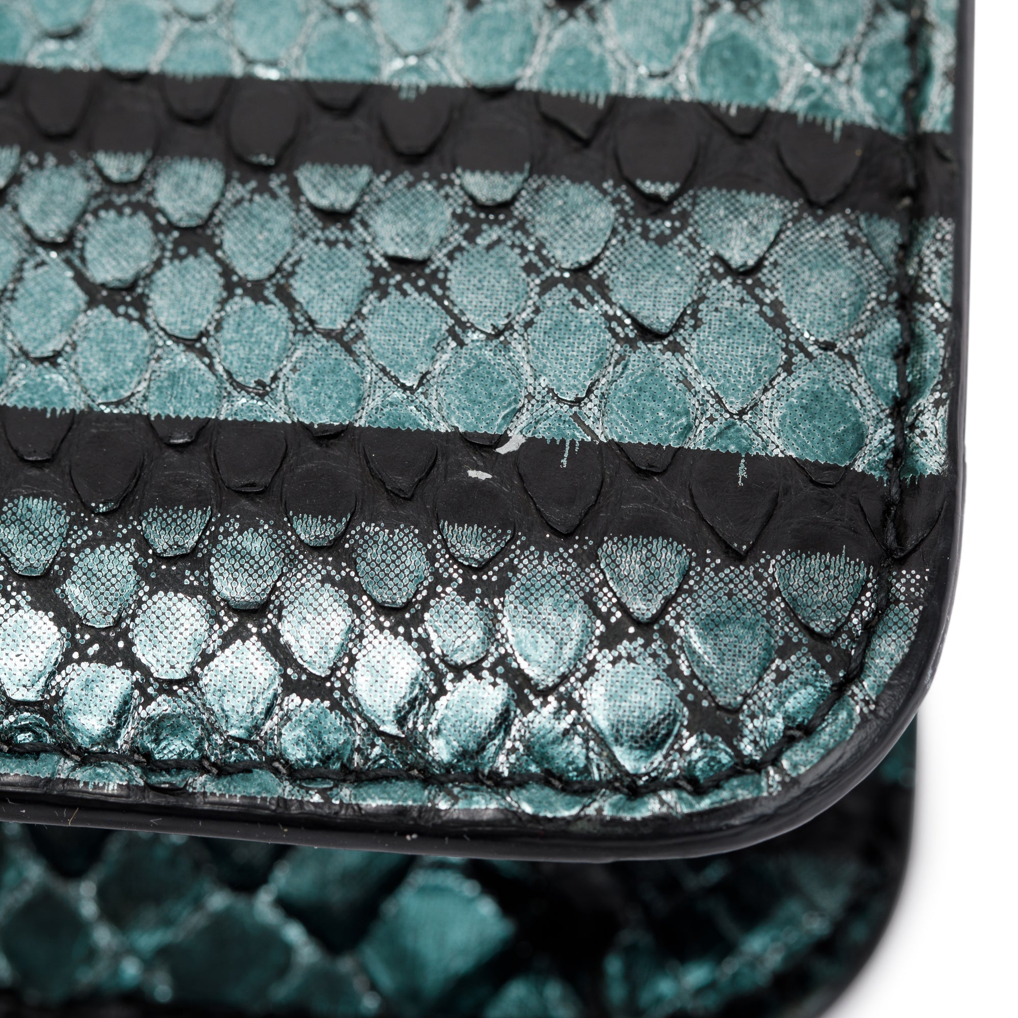 BVLGARI Green Karung Skin Serpenti Forever Crossbody Bag