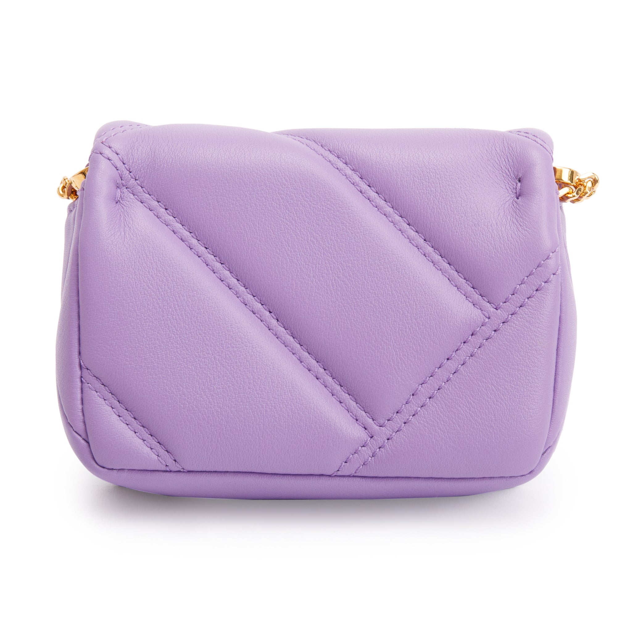 BVLGARI Purple Calfskin Leather Serpenti Cabochon Micro Crossbody Bag w/ Box & Certificate