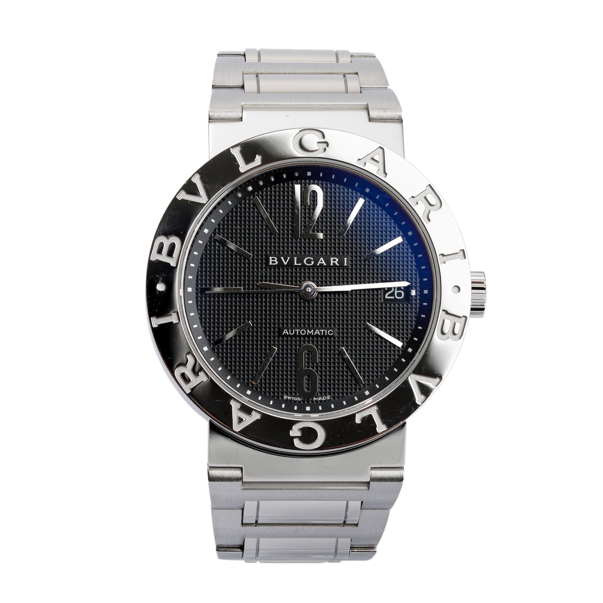 BVLGARI Stainless Steel 38 MM Automatic Watch w/ Box & Papers