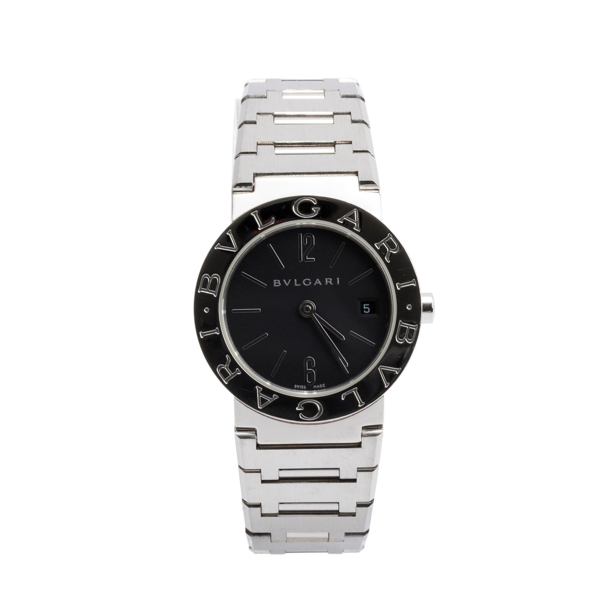 BVLGARI Stainless Steel BVLGARI 26 MM Quartz Watch w/ Box & Papers