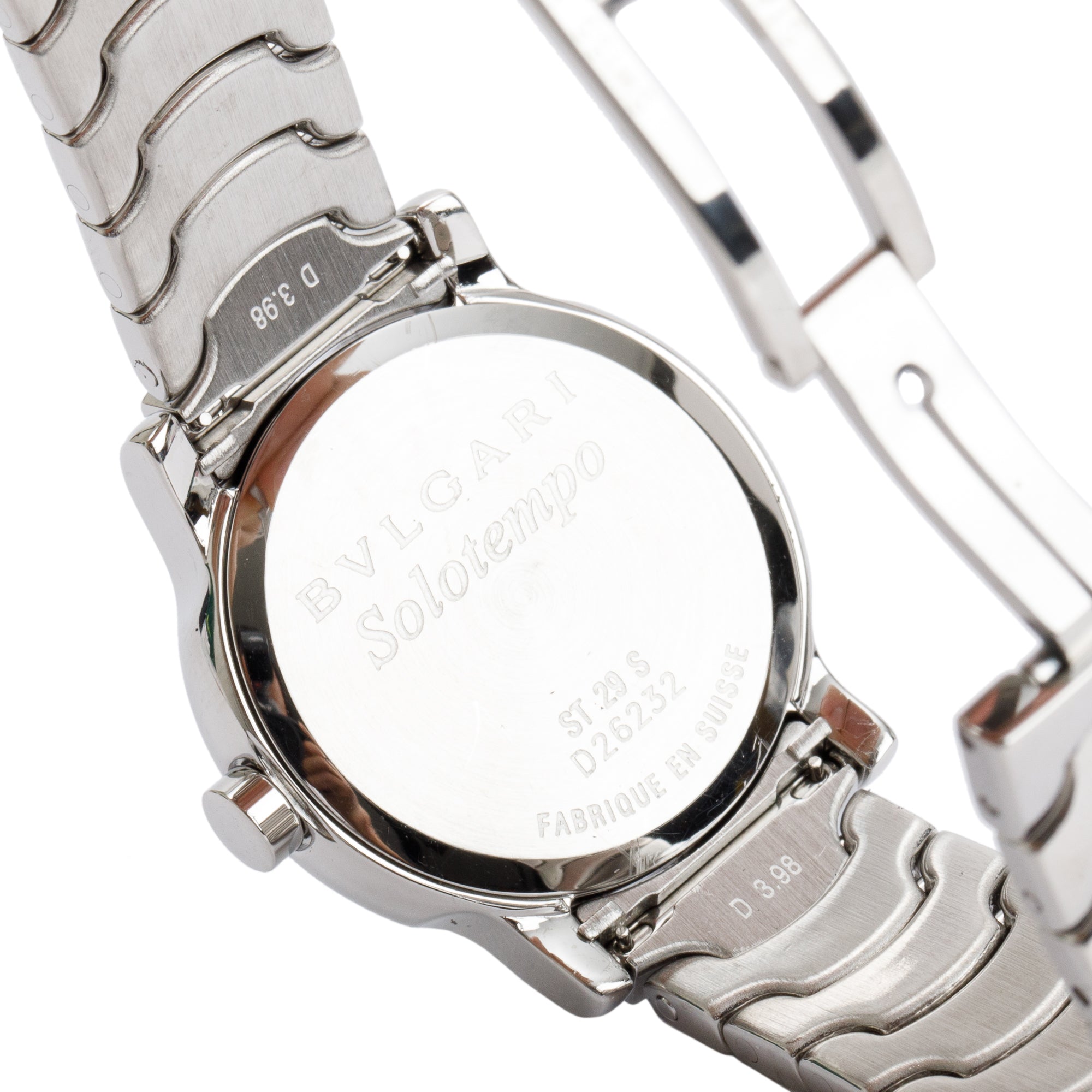 BVLGARI Stainless Steel Solotempo 29 MM Watch w/ Box