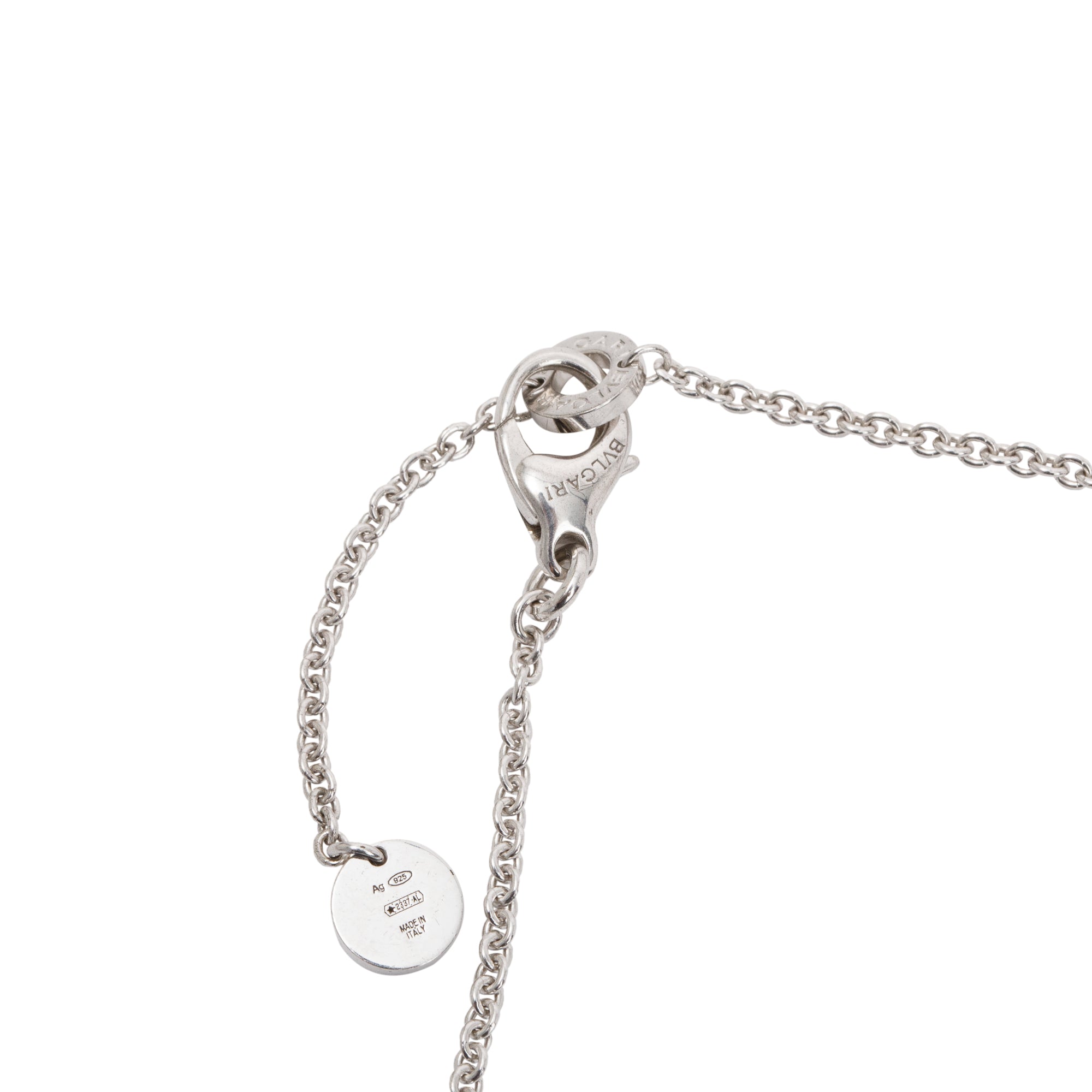 BVLGARI Sterling Silver Black Ceramic Save The Children Necklace