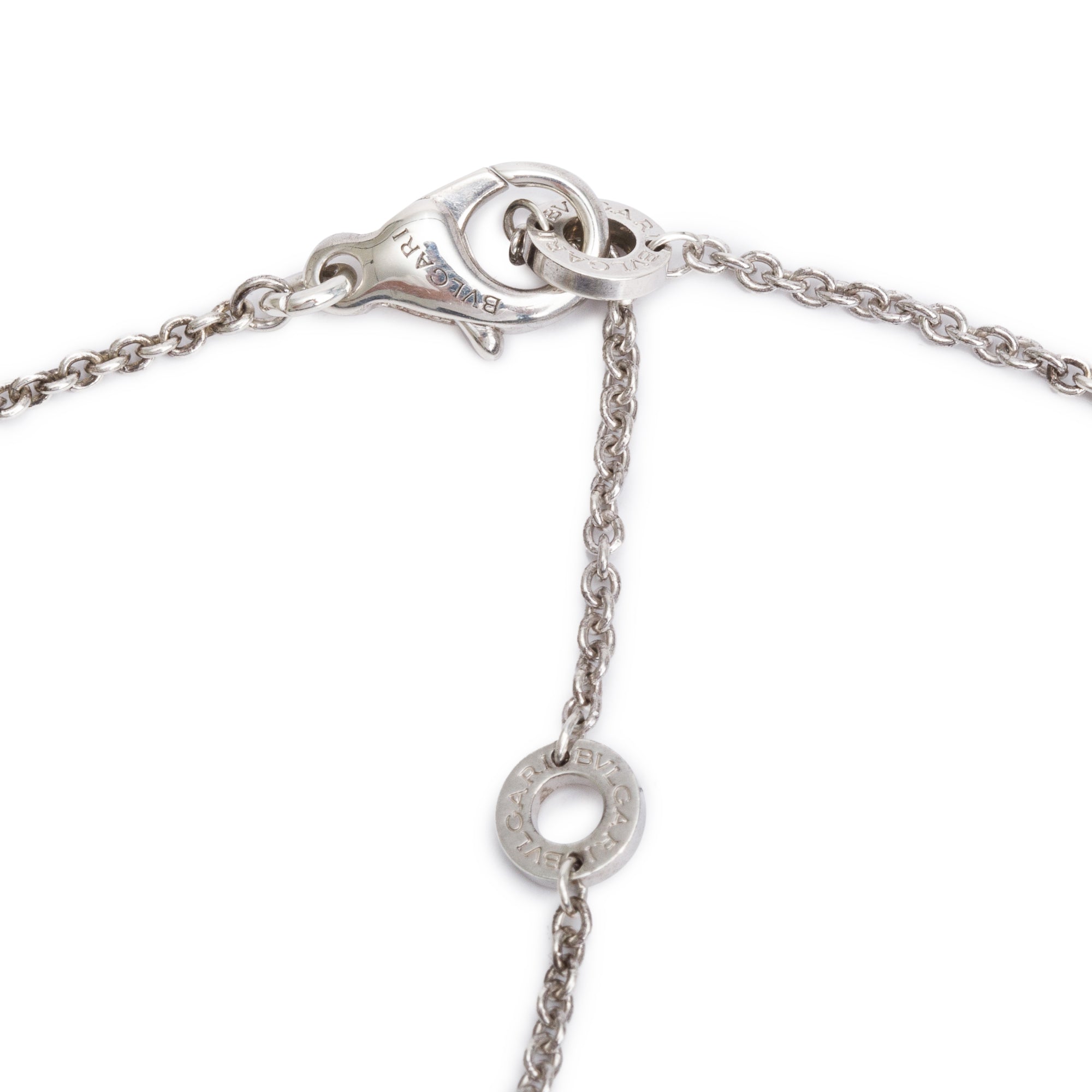 BVLGARI Sterling Silver Save The Children Black Onyx & Ruby Pendant Necklace