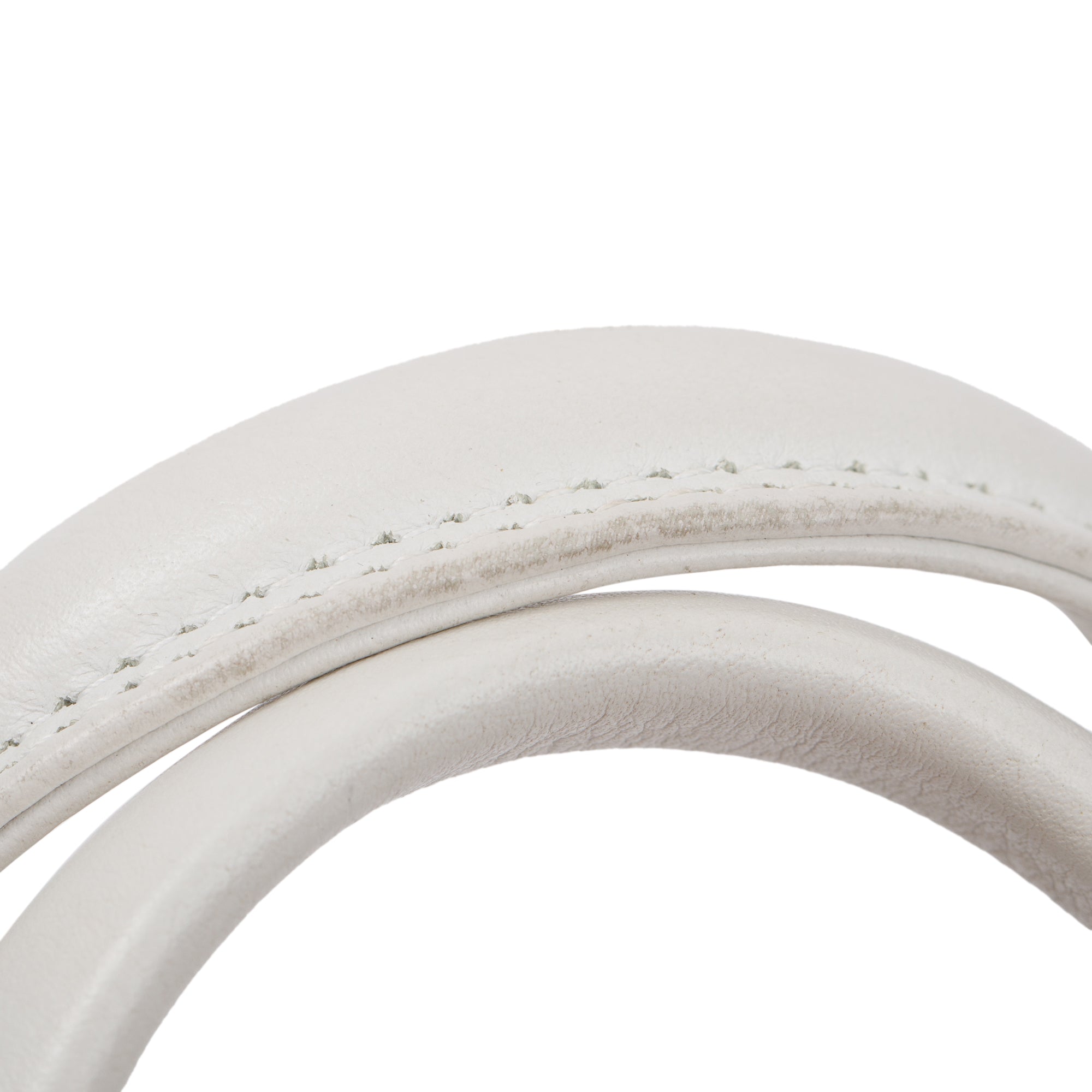 Balenciaga 2020 White Calfskin Leather Triangle S Duffle Bag w/ Strap & Receipt