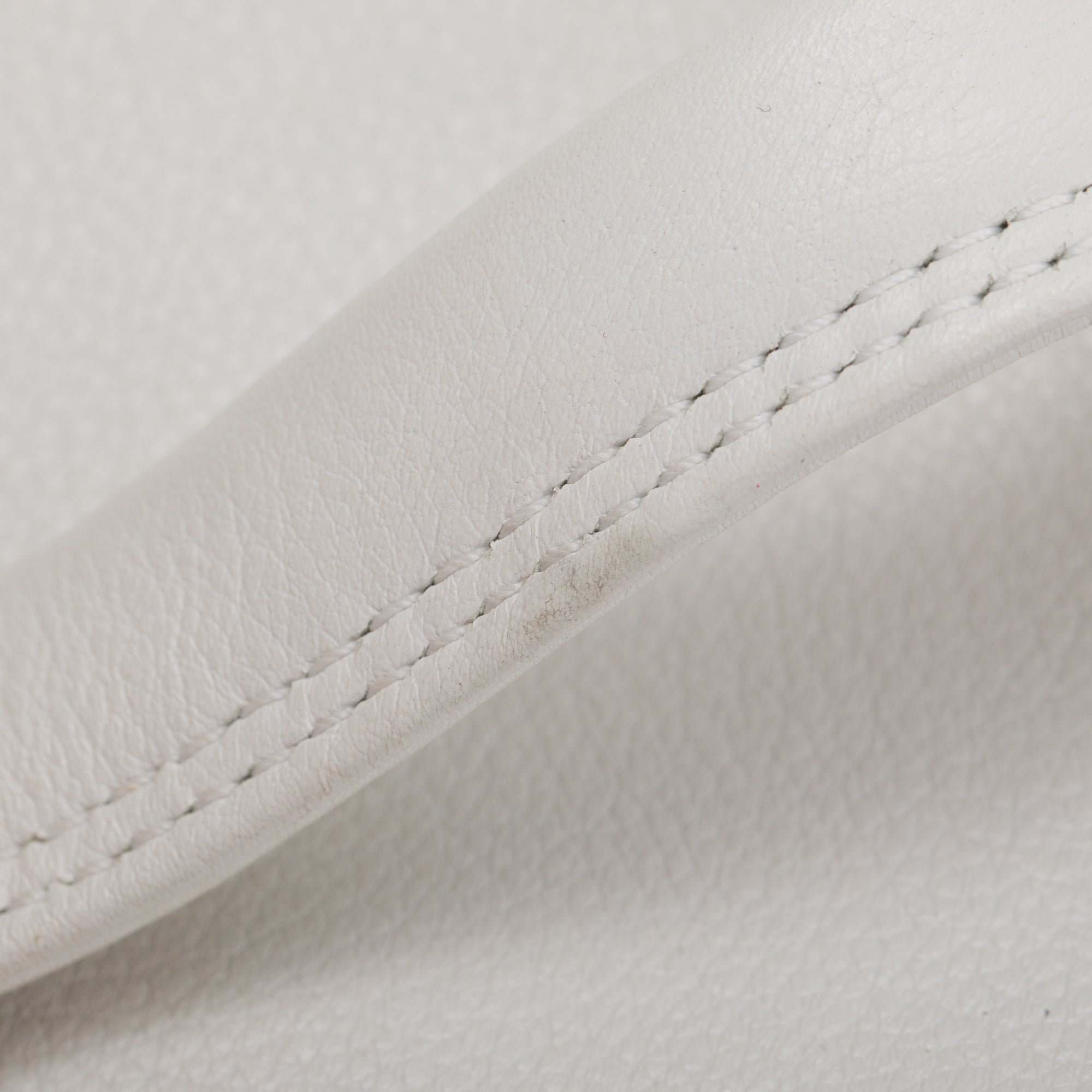 Balenciaga 2020 White Calfskin Leather Triangle S Duffle Bag w/ Strap & Receipt