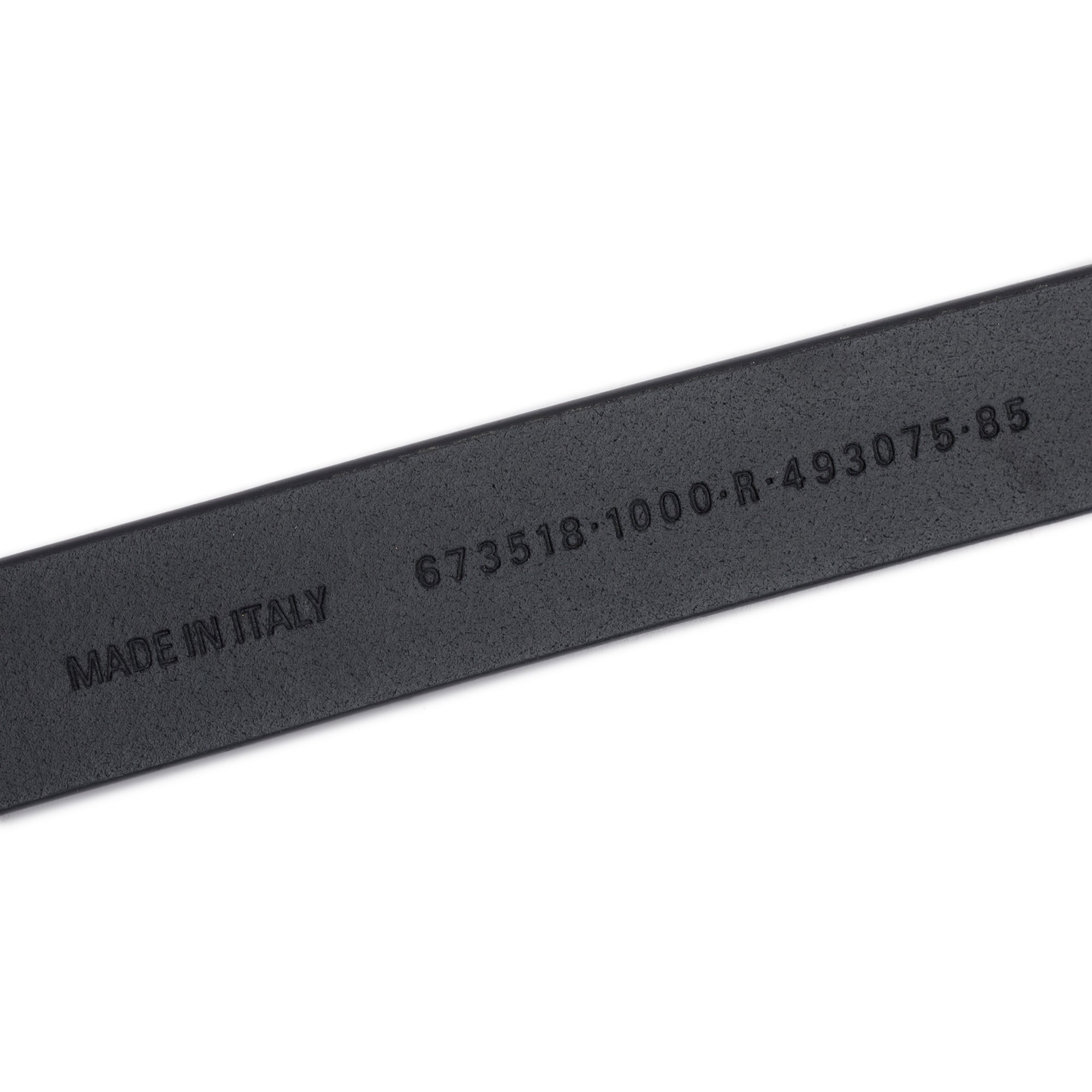 Balenciaga BB Hourglass Thin Black Leather Belt 85 w/ Box