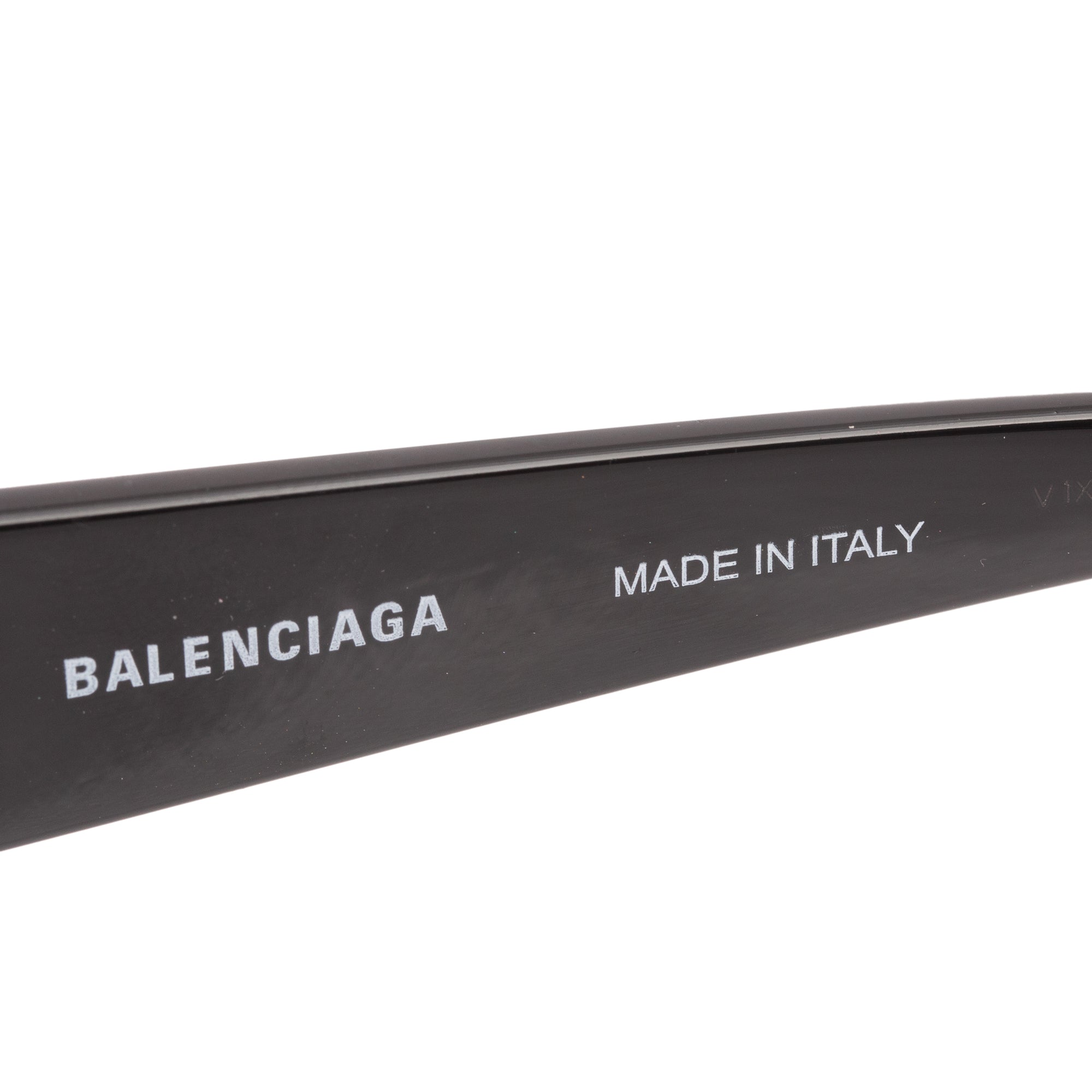 Balenciaga BB0080S Black Acetate BB Rectangular Shield Sunglasses w/ Case