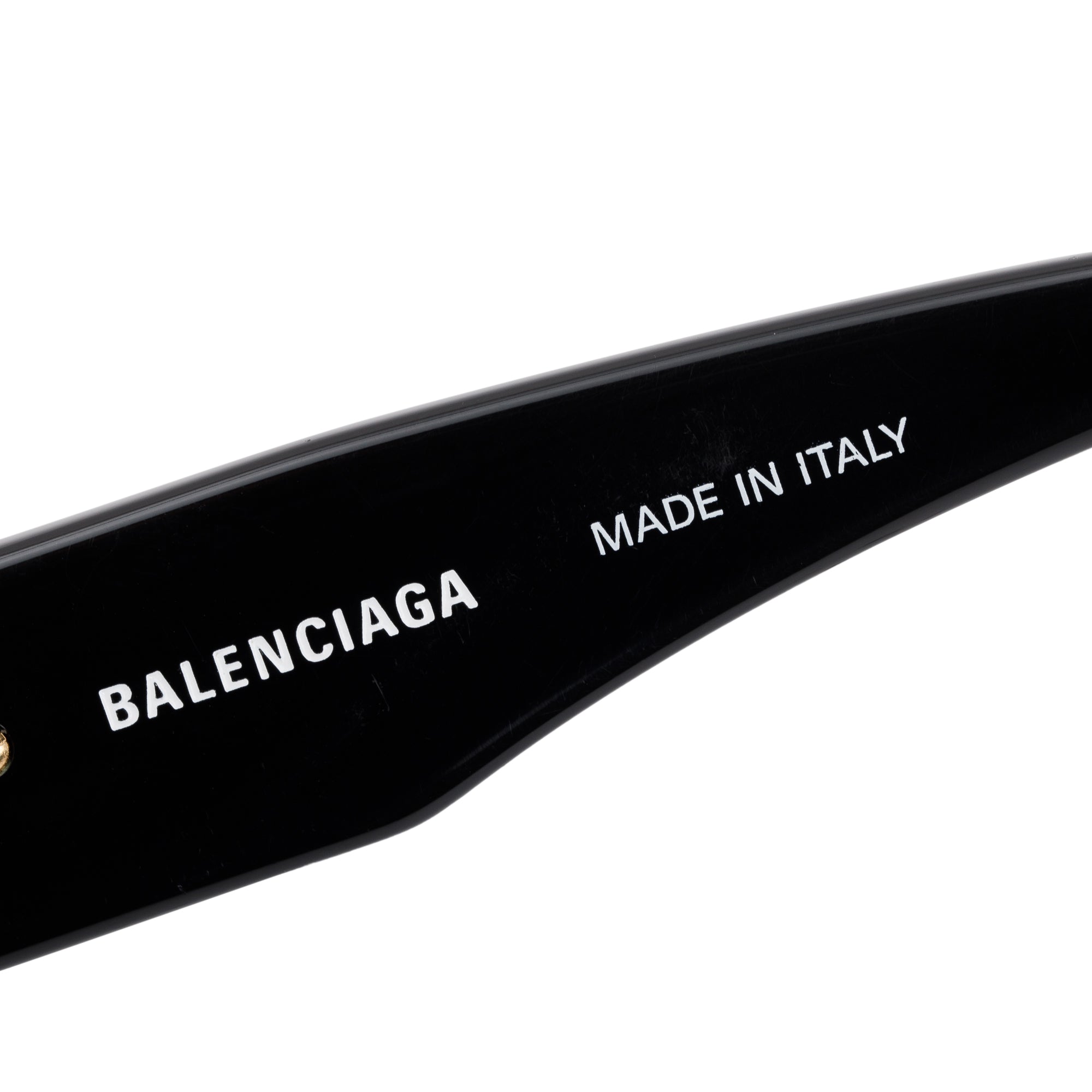 Balenciaga BB0096S Dynasty Black Acetate Rectangle Sunglasses w/ Case