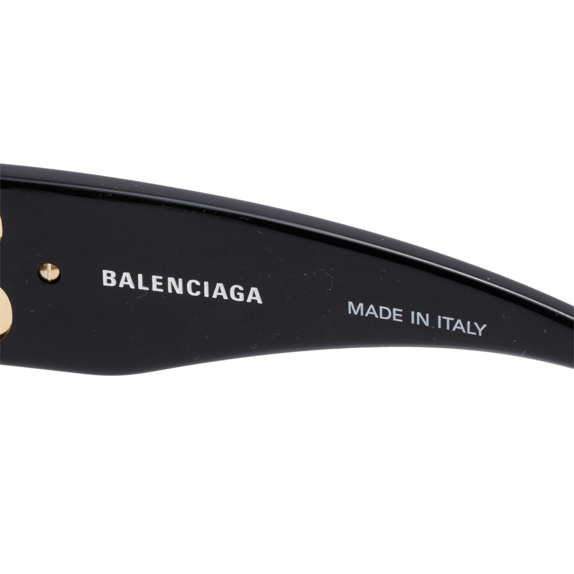 Balenciaga BB0096S Dynasty Black Acetate Rectangle Sunglasses w/ Case