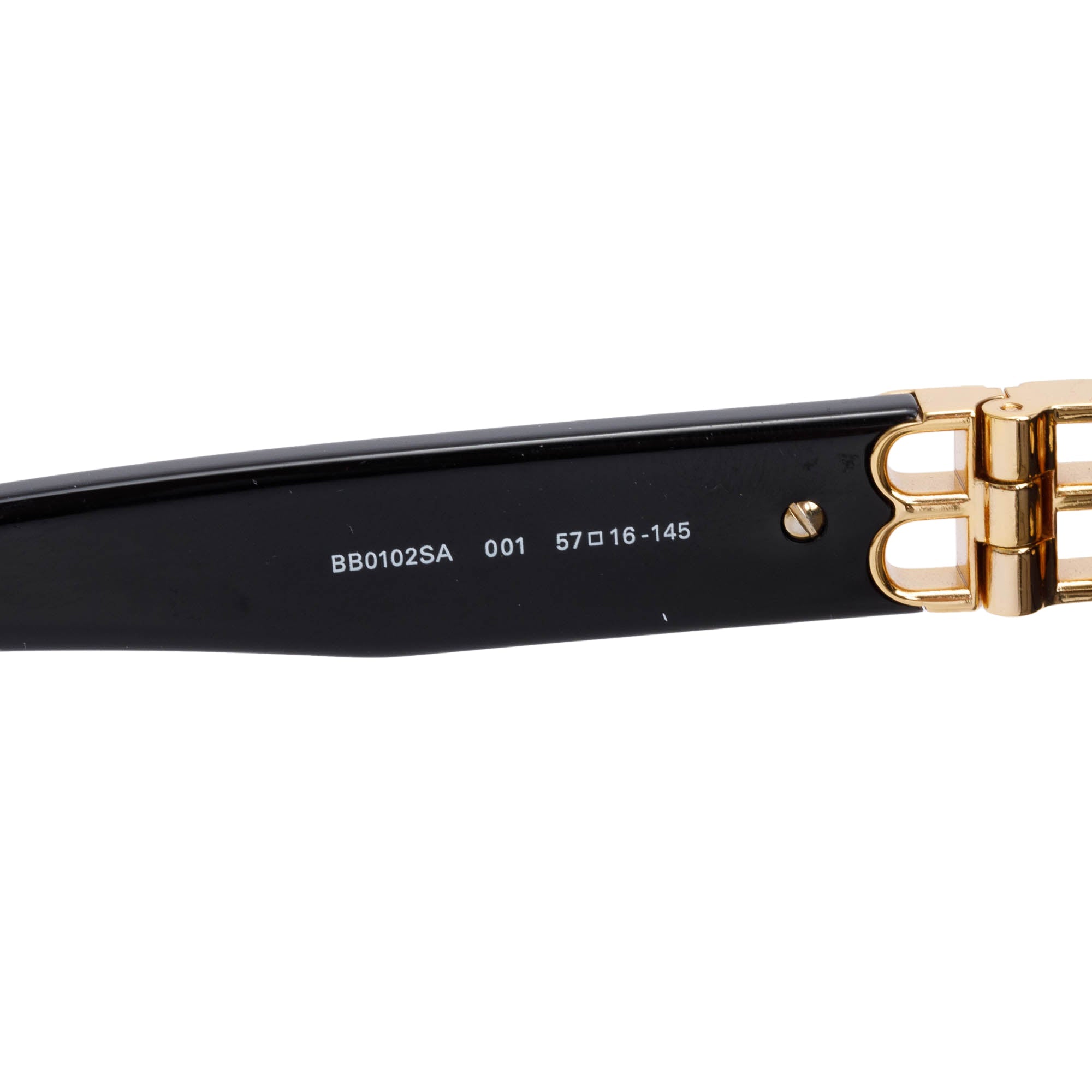 Balenciaga BB0102SA Black Acetate Square Sunglasses w/ Case