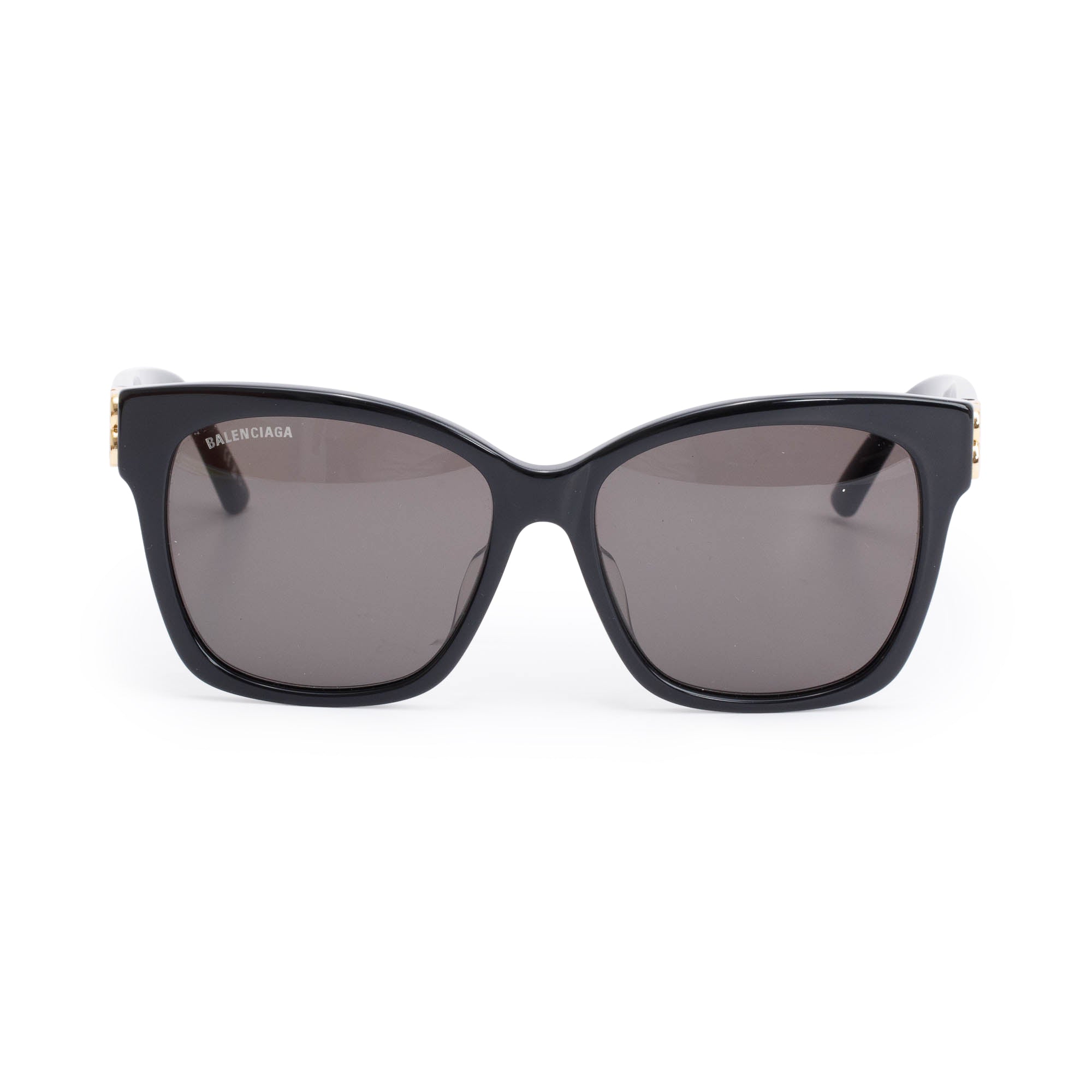 Balenciaga BB0102SA Black Acetate Square Sunglasses w/ Case