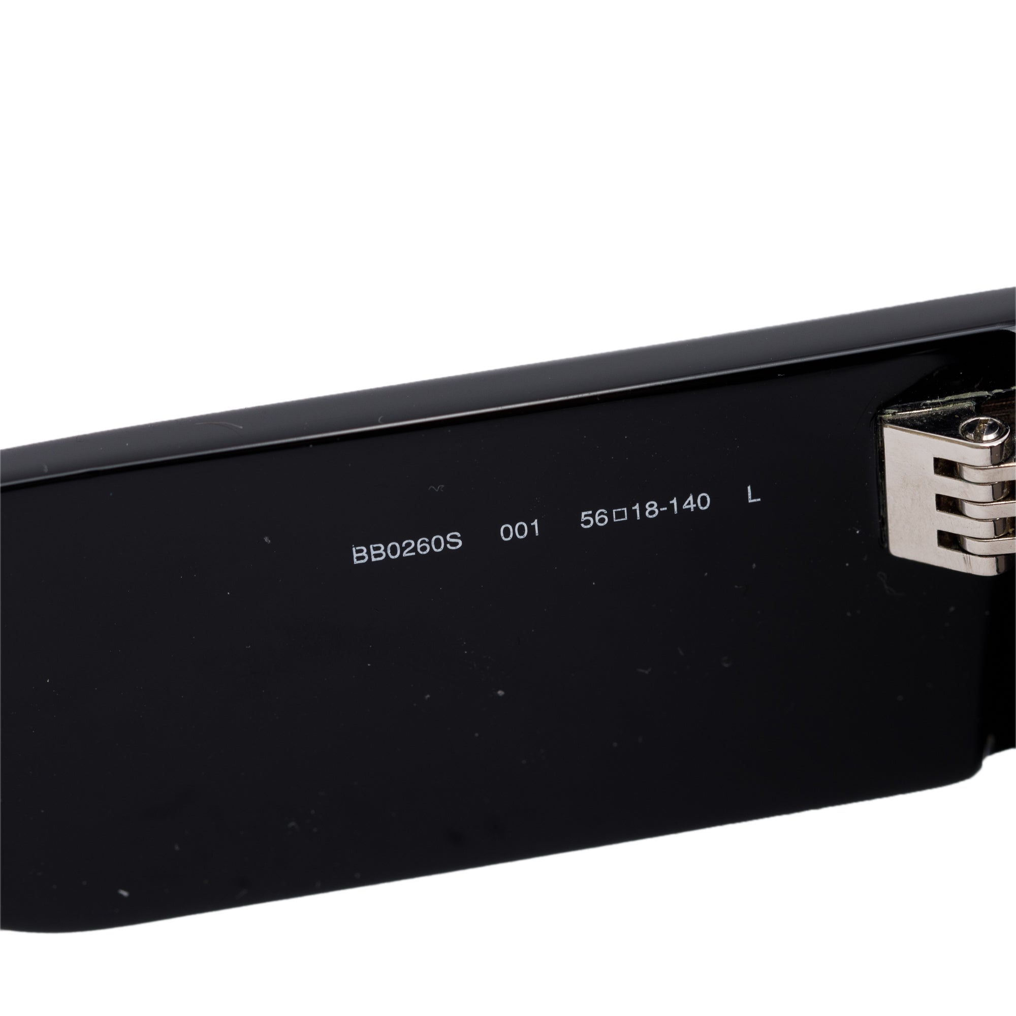 Balenciaga BB0260S Black Acetate Logo Rectangular Sunglasses w/ Case