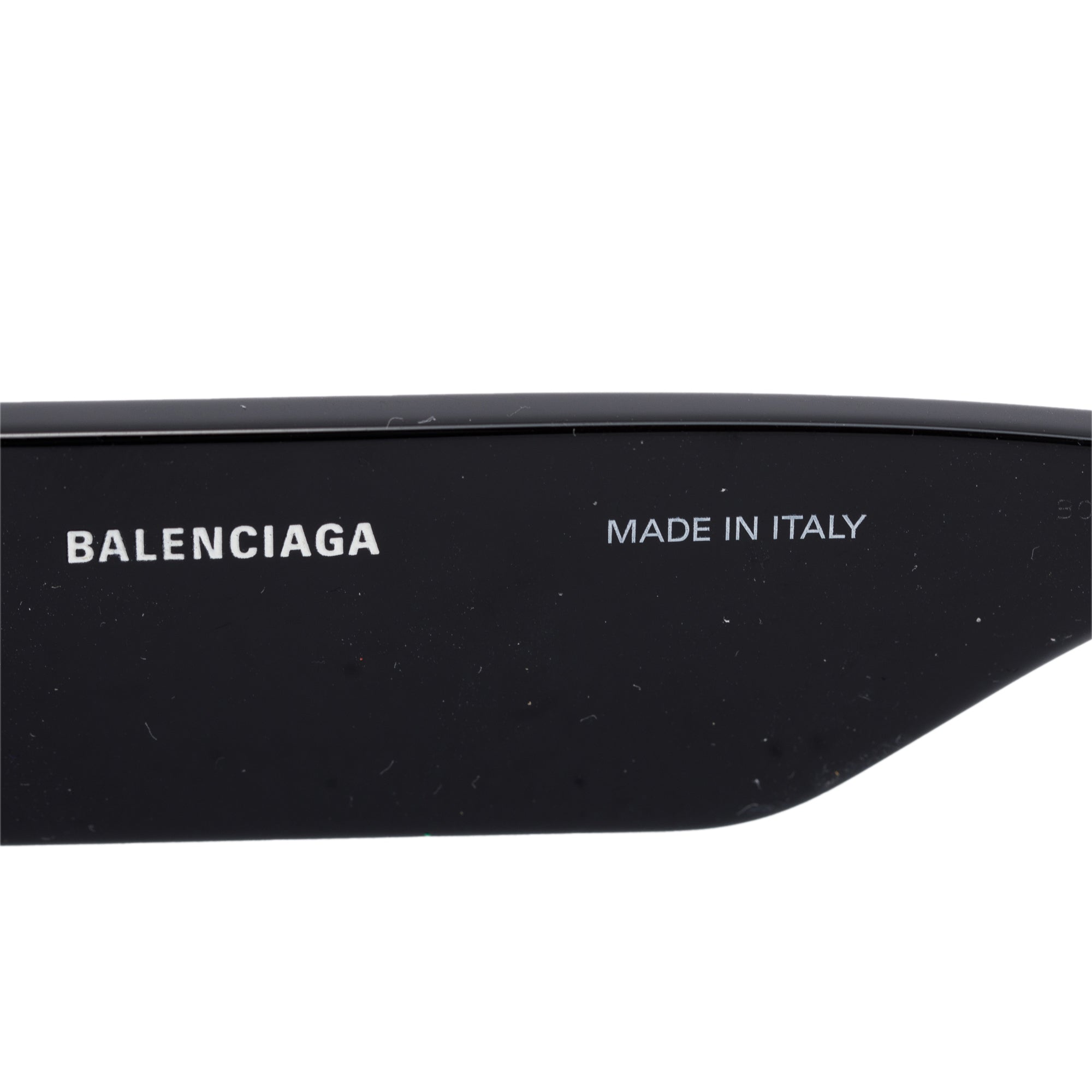 Balenciaga BB0260S Black Acetate Logo Rectangular Sunglasses w/ Case