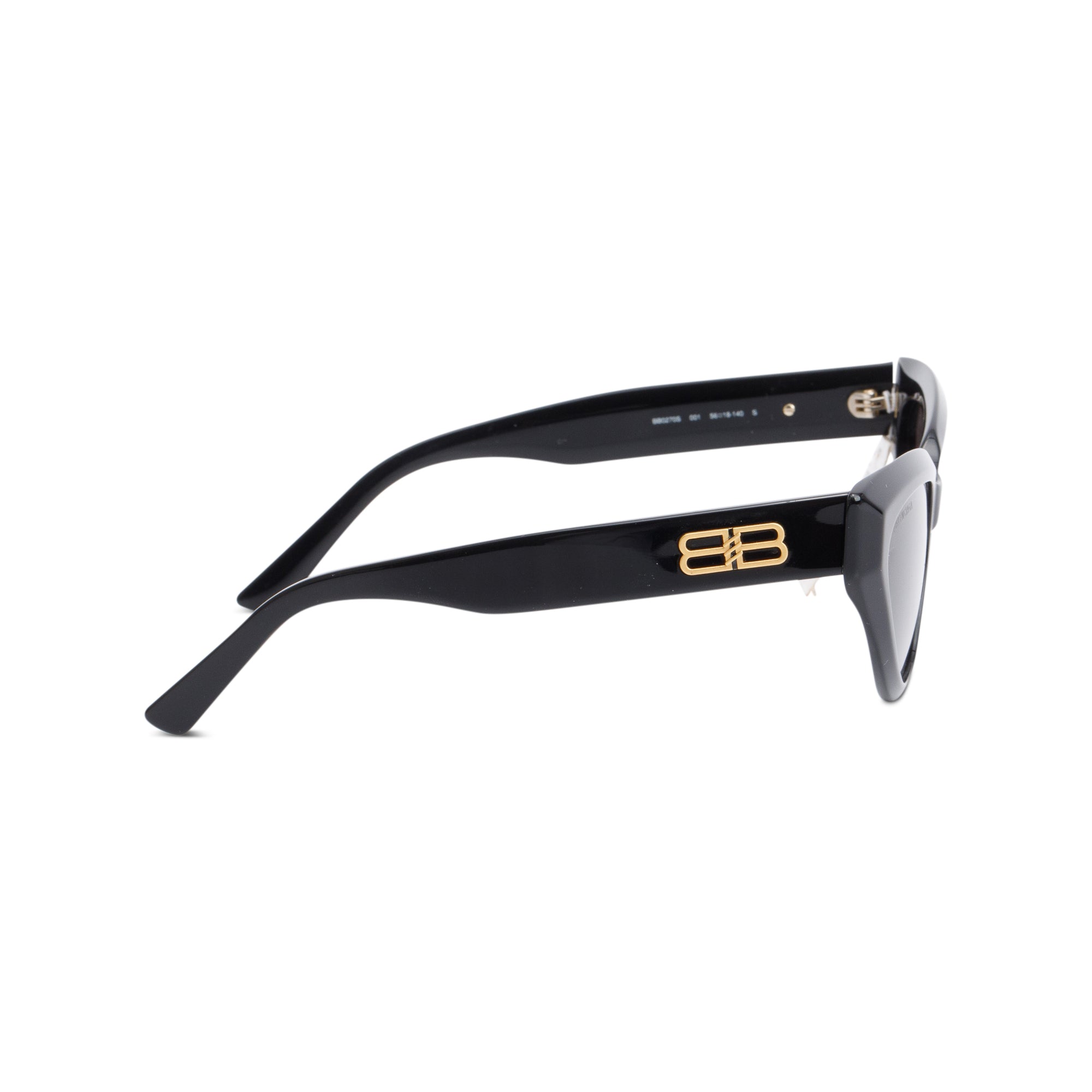 Balenciaga BB0270S Black Acetate Cat-Eye Sunglasses w/ Case
