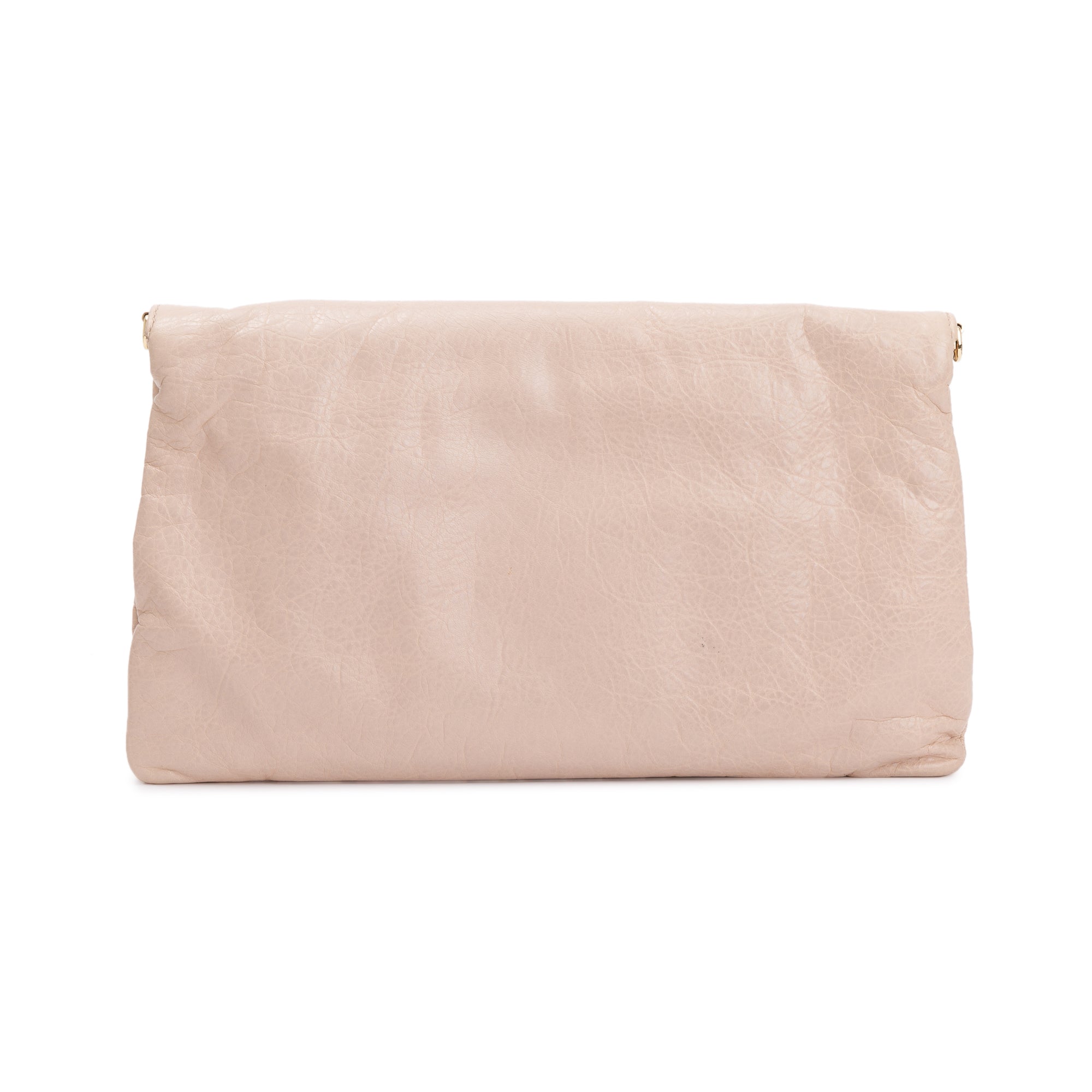 Balenciaga Beige Agneau Leather Giant 12 Envelope Strap Clutch