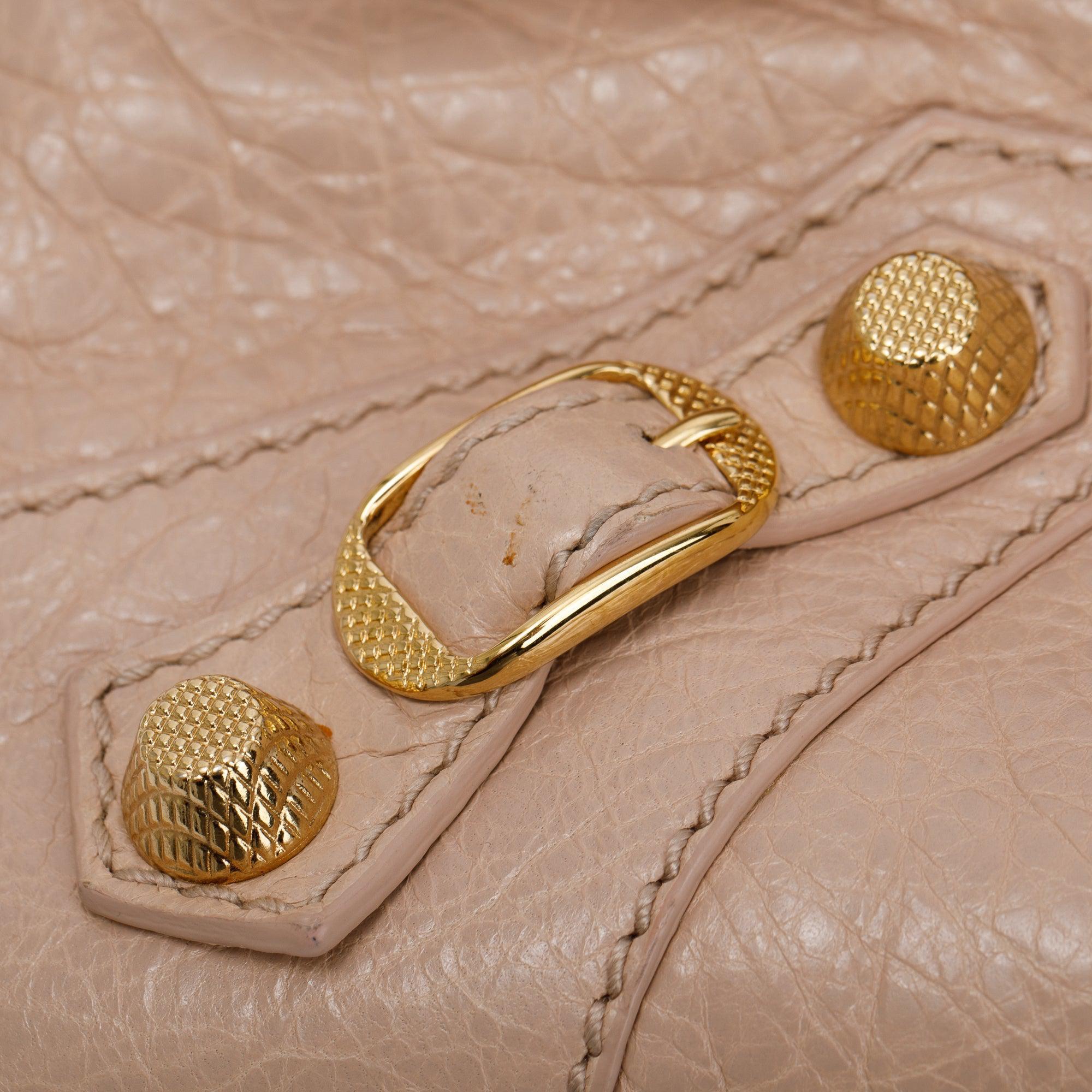 Balenciaga Beige Agneau Leather Giant 12 Envelope Strap Clutch