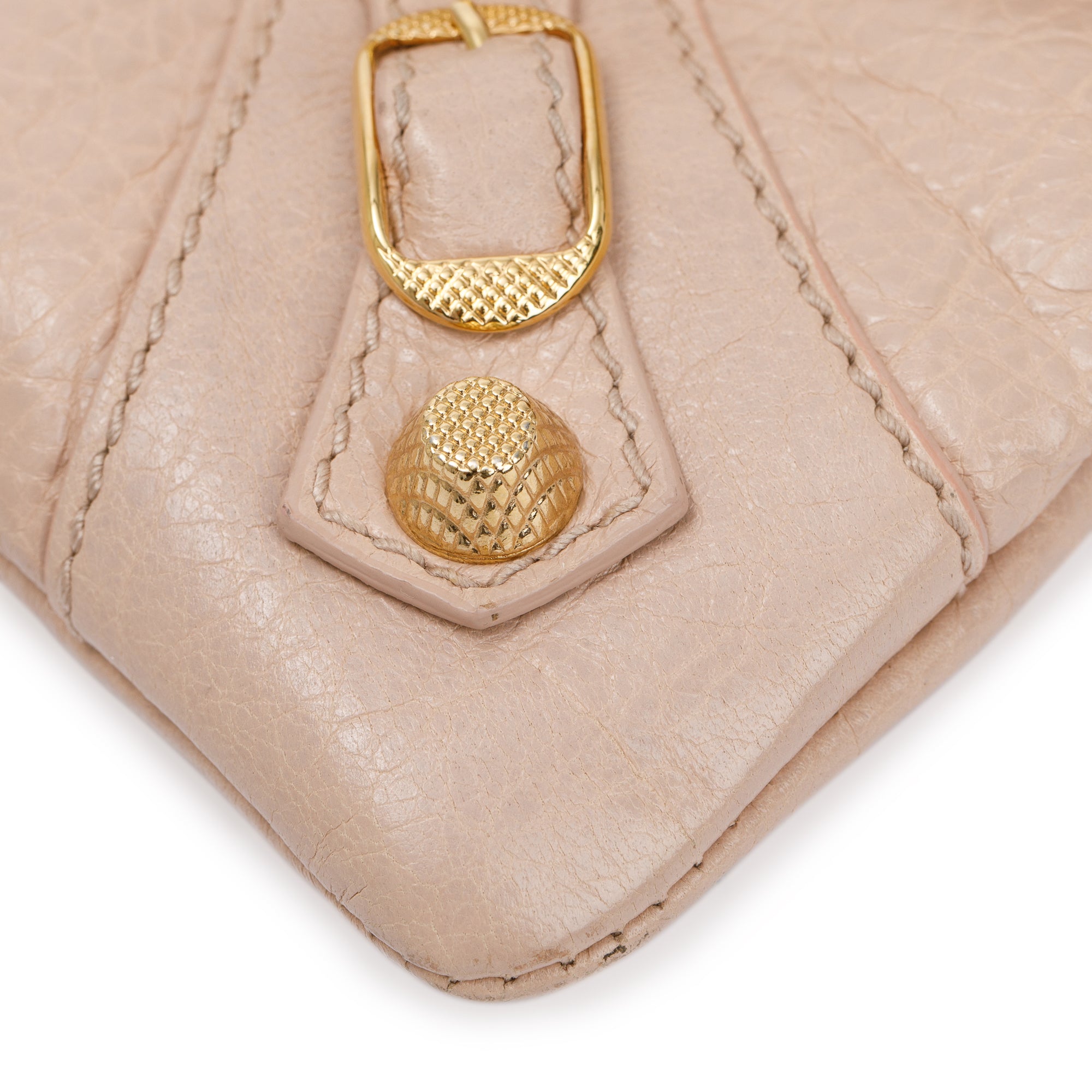 Balenciaga Beige Agneau Leather Giant 12 Envelope Strap Clutch