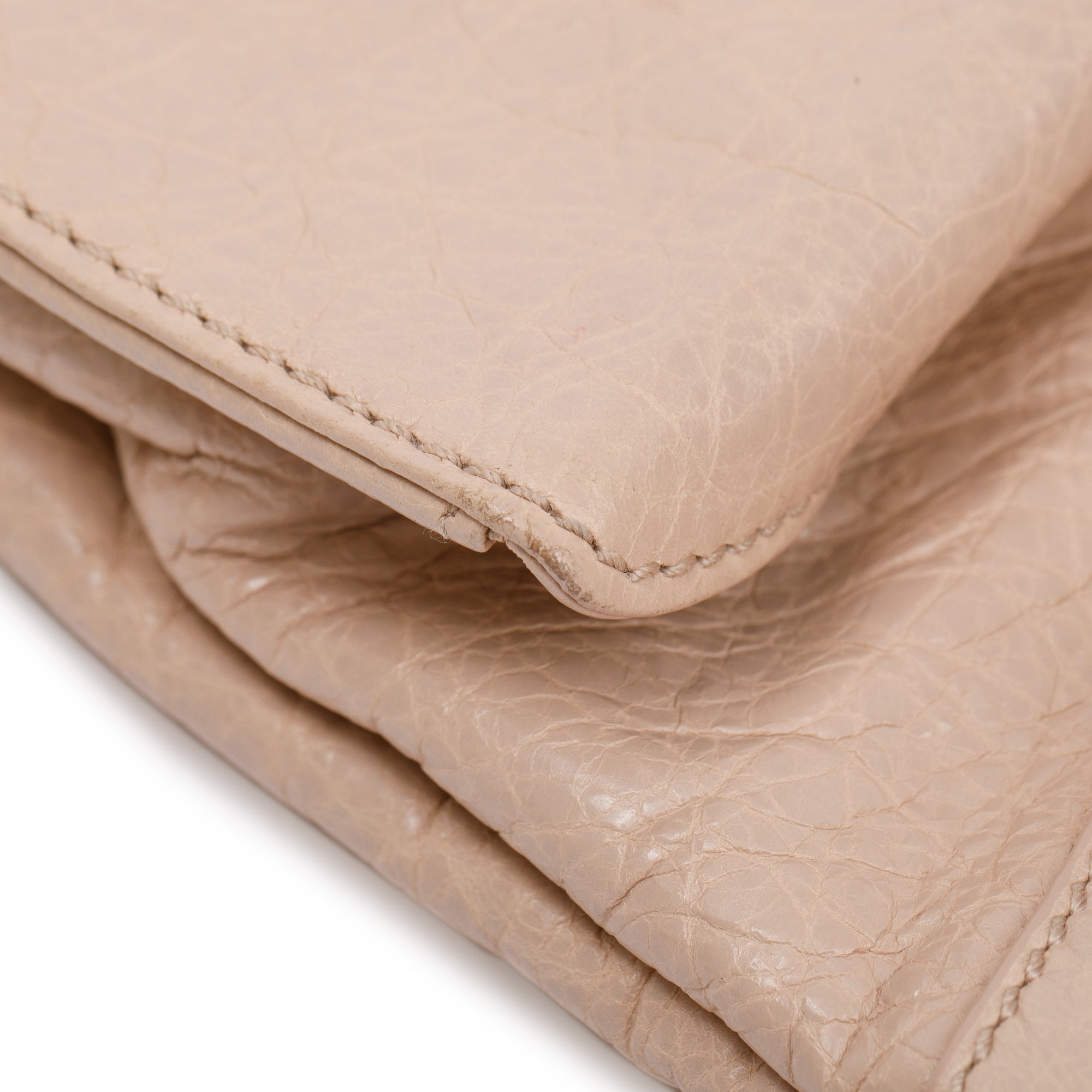 Balenciaga Beige Agneau Leather Giant 12 Envelope Strap Clutch