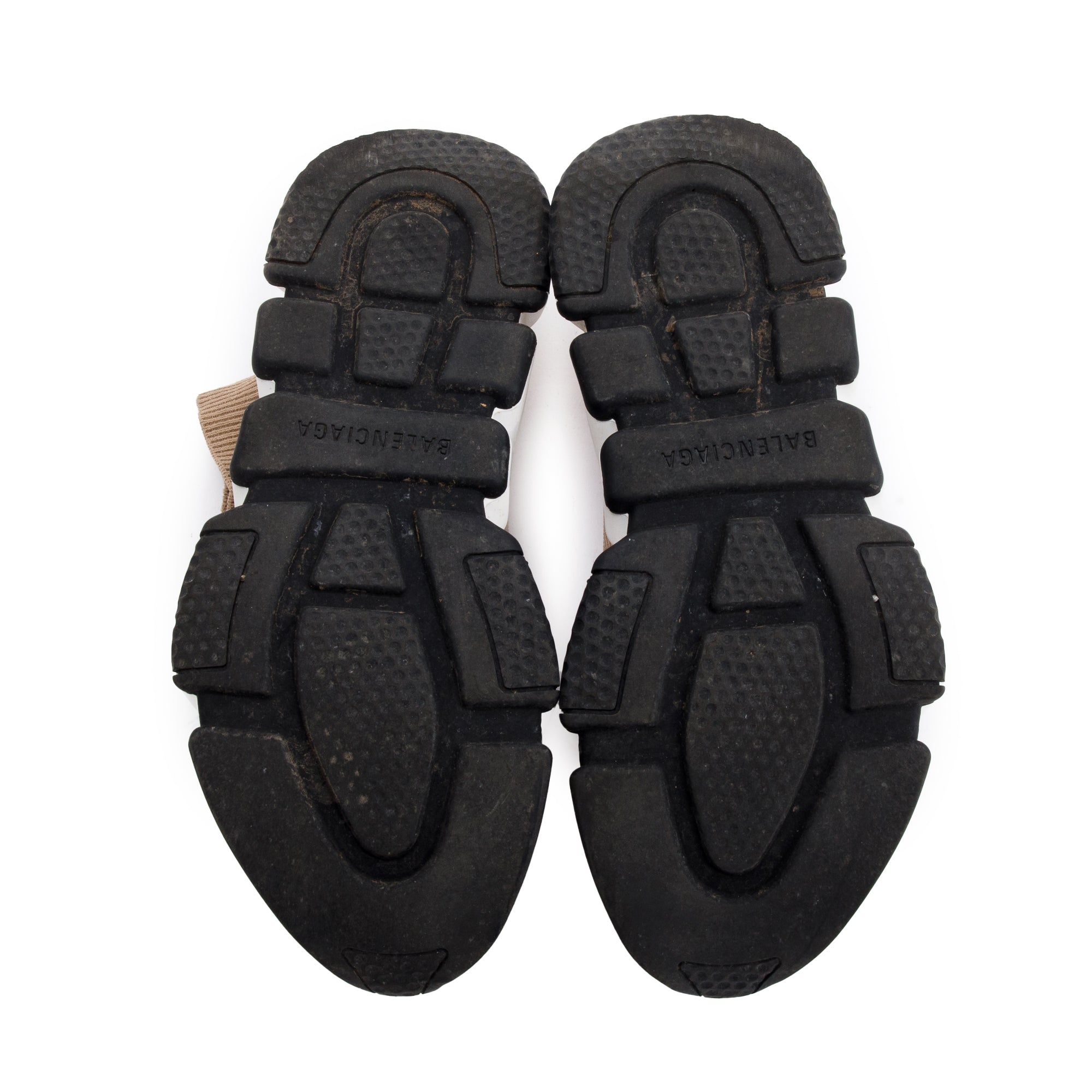 Balenciaga Beige Knit Speed Trainer Sock Sneaker, Size 36 w/ Box